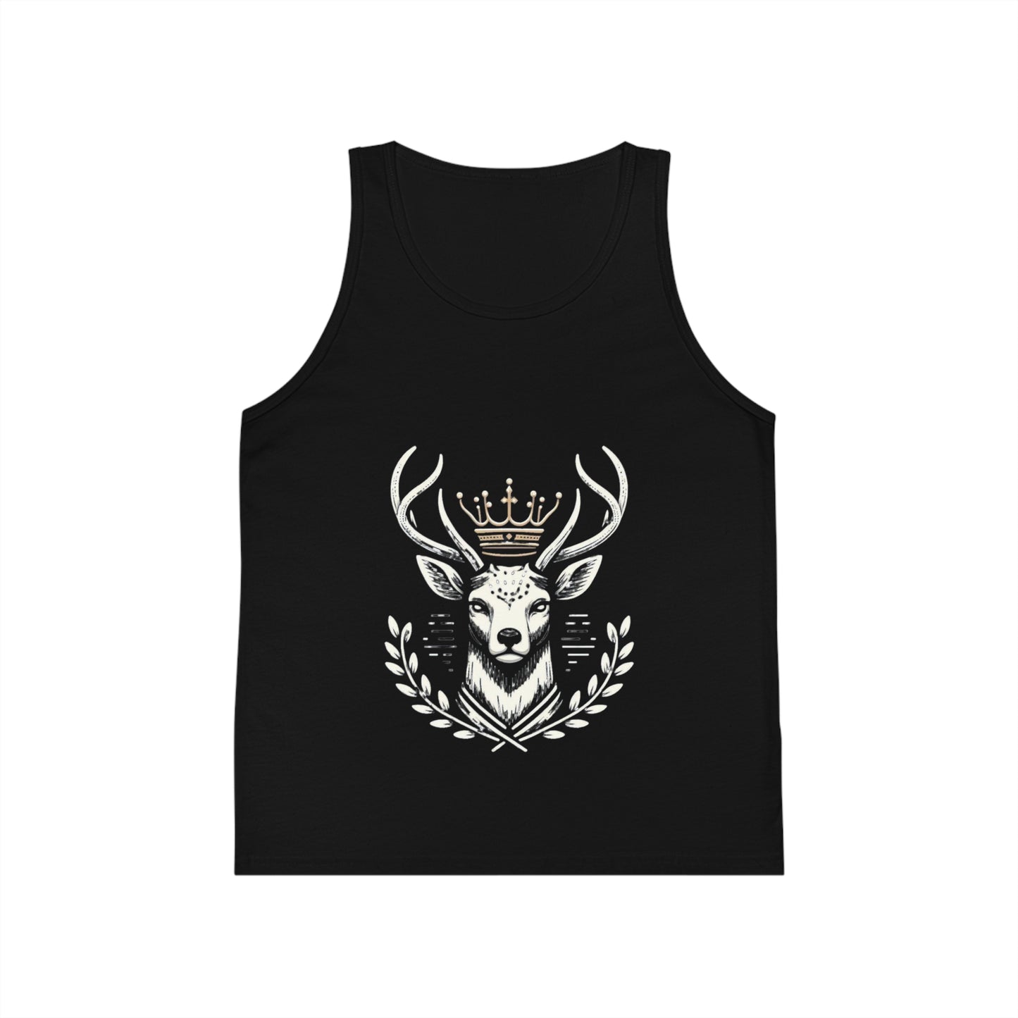 Kids' Jersey Tank Top - Majestic Crowned Deer Design - Oh Deer Lord