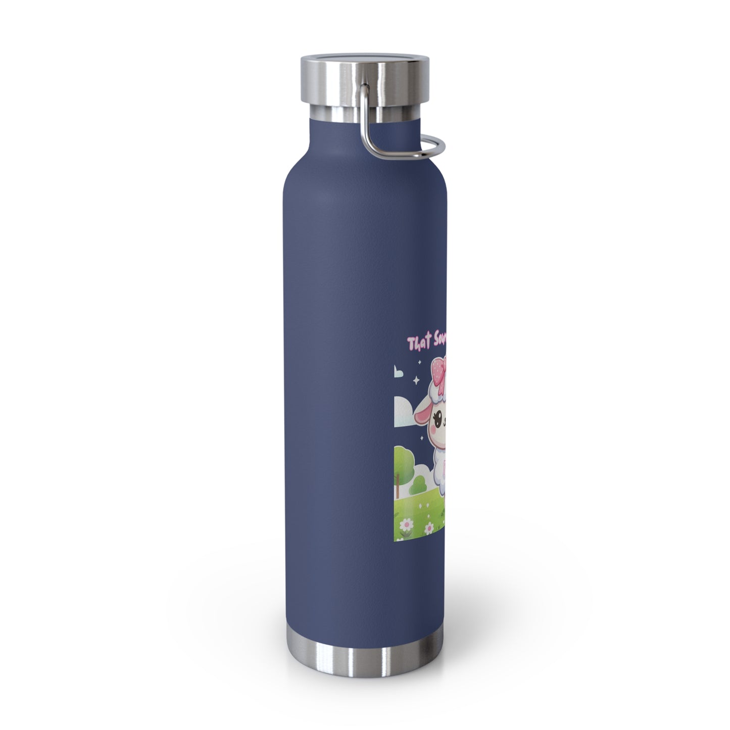 Cute Sheep Insulated Water Bottle - 22oz, Perfect Gift for Animal Lovers