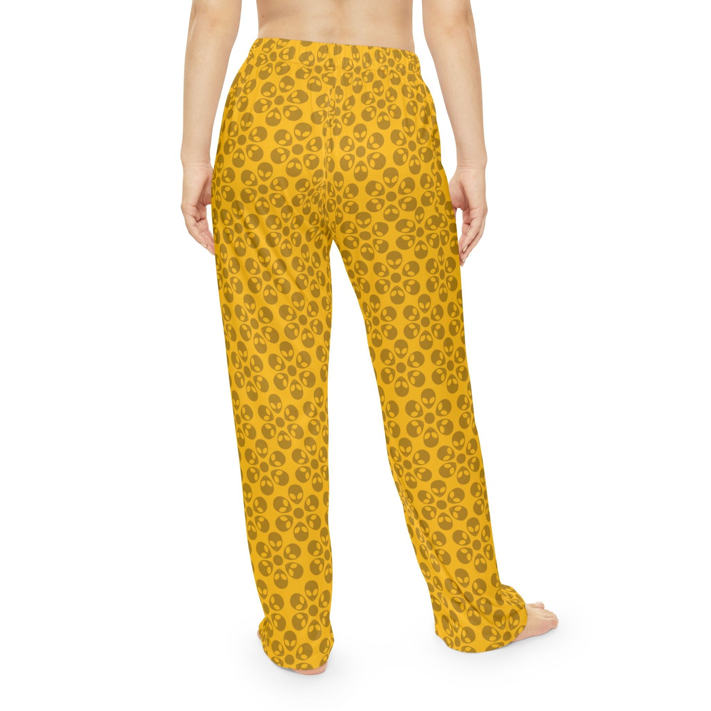 Cozy Floral Womens Pajama Pants Relaxed Loungewear Soft Sleepwear Perfect for Cozy Nights Gift for Her Comfortable Staying In Alien Flowers Yellow