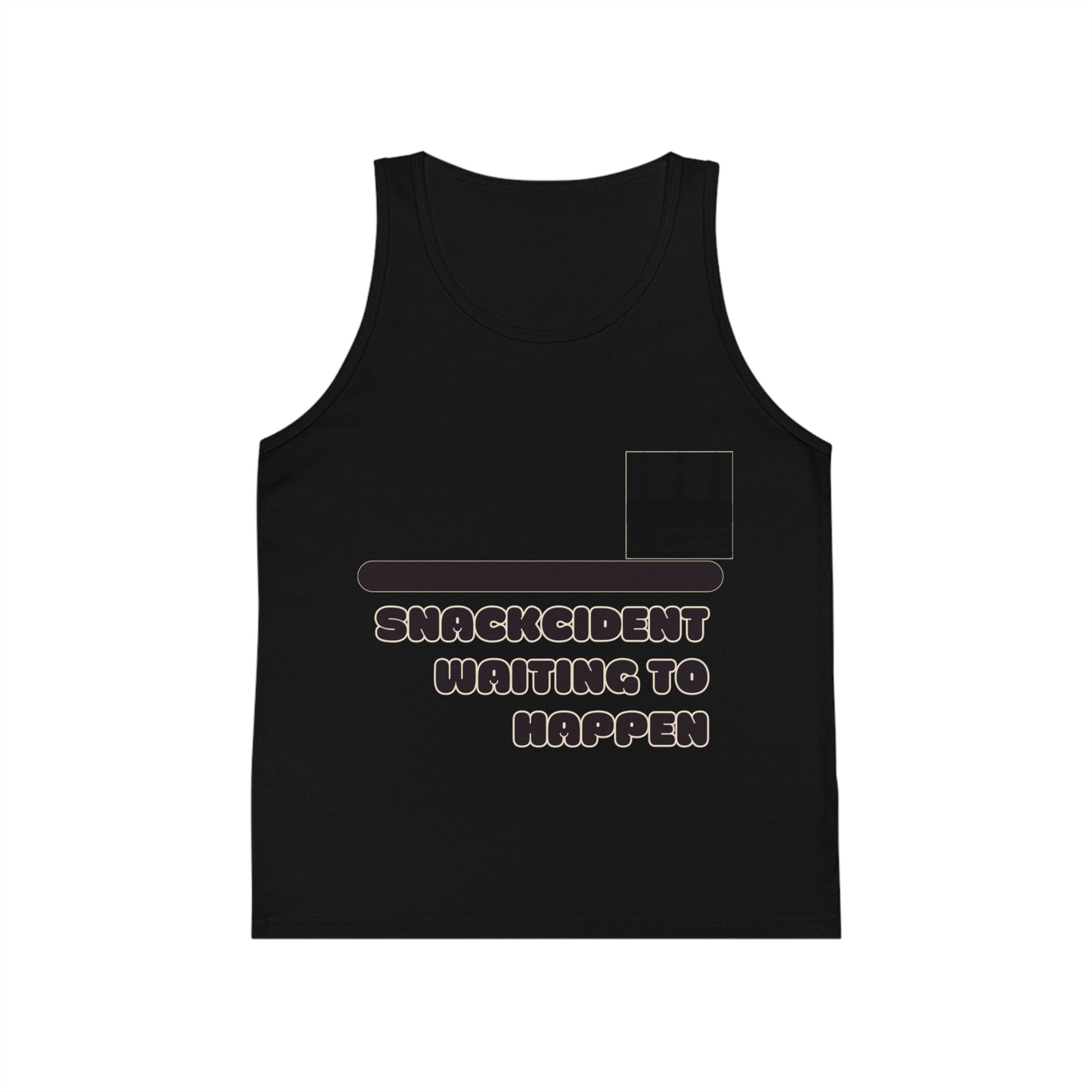 Kids Jersey Tank Top - Fun Snackcident Waiting to Happen Tee, Summer Outfit, Birthday Gift, Casual Playwear, Kids Fashion