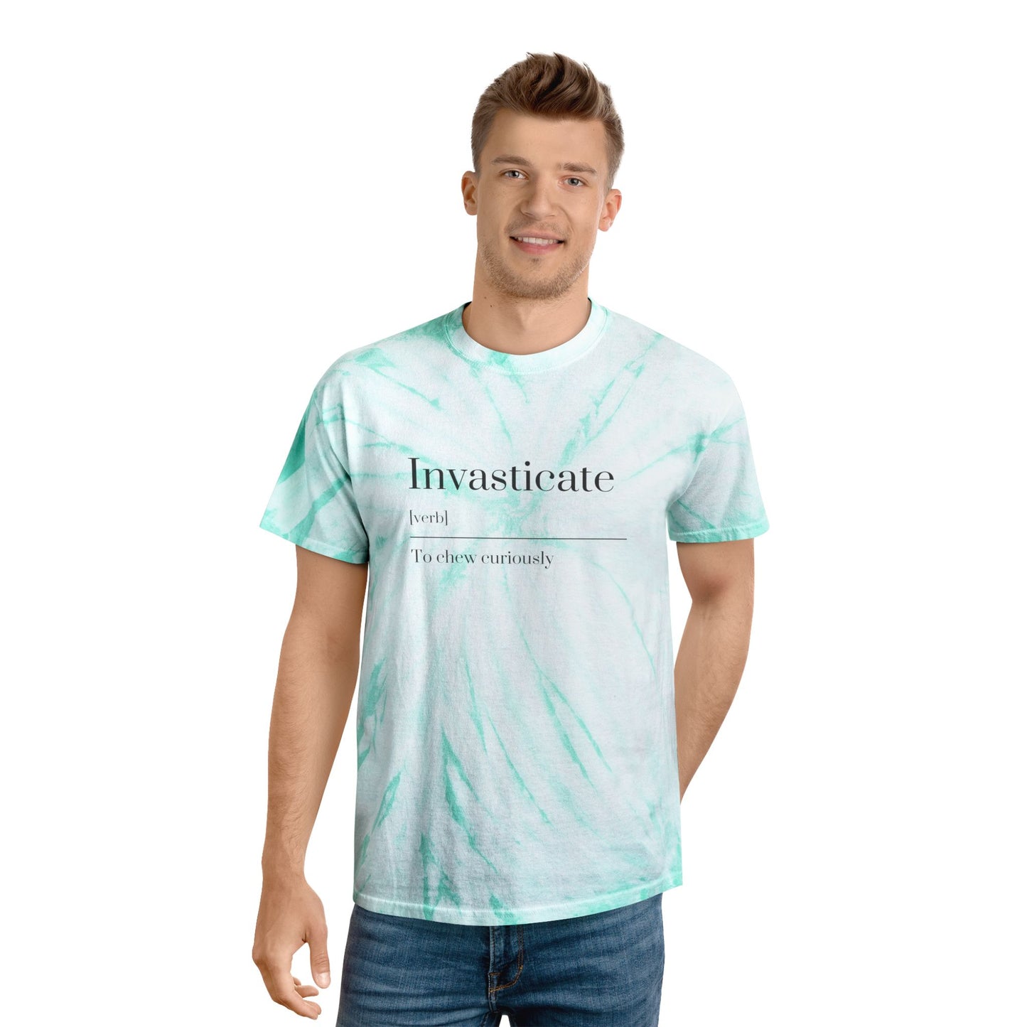 Sunny Tie-Dye Tee, Invasticate, Casual Summer Shirt, Gift for Her, Vibrant Everyday Wear, Boho Style T-Shirt