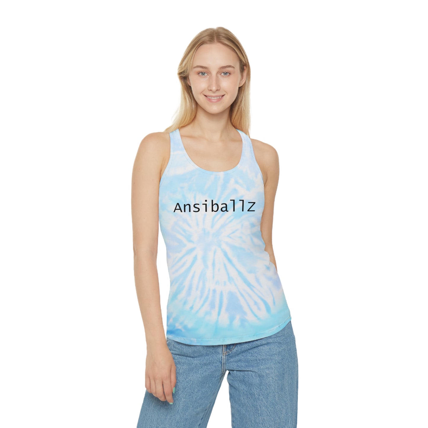 Tie Dye Racerback Tank Top, Summer Activewear, Beachwear Top, Festival Apparel, Casual Workout Shirt, Grateful Vibes