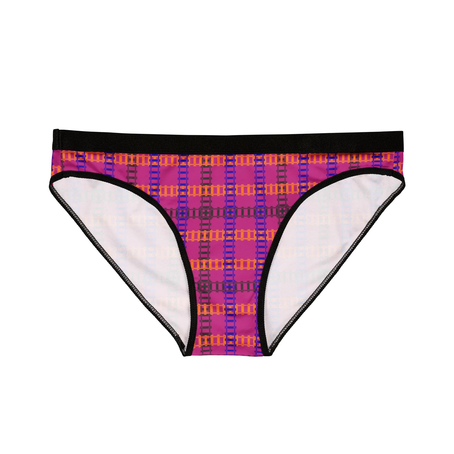 Trendy Womens Underwear Comfortable and Stylish Everyday Essential Gift for Her Fashionable Intimates Comfortable Lingerie Train Tracks Pink