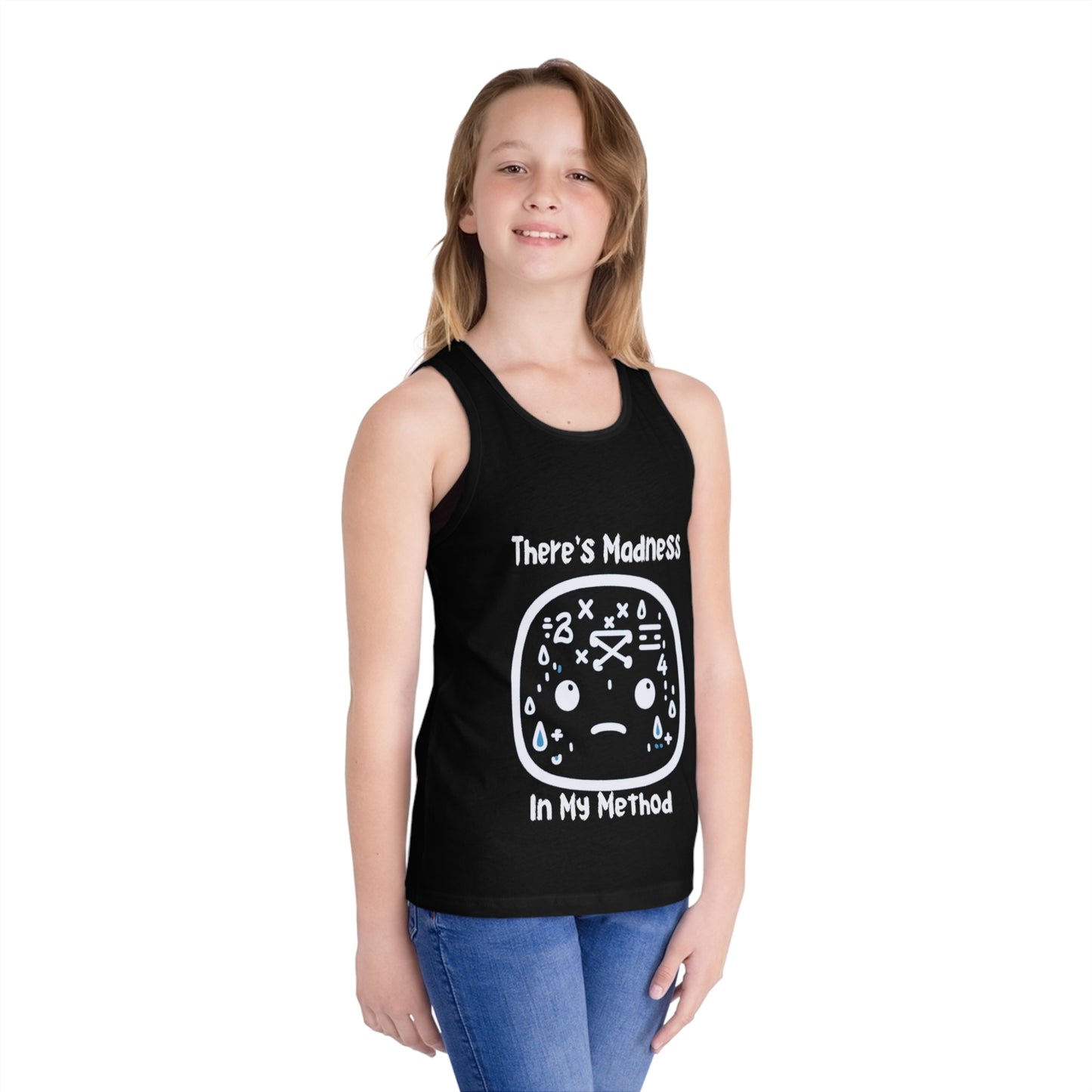 Kids' Jersey Tank Top - "There's Madness in My Method" Graphic Tee
