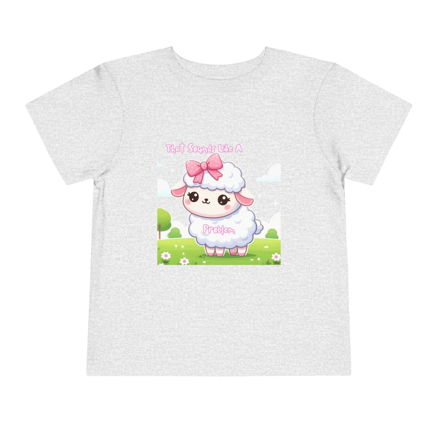 Cute Toddler Short Sleeve Tee - 'Tied Softly Like A Pretty Lamb' Design