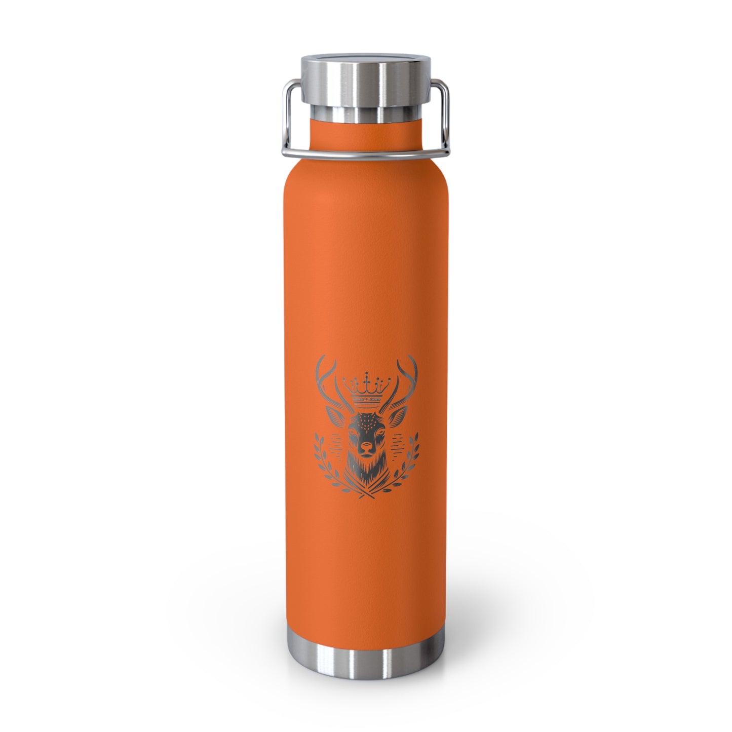 Stylish Copper Insulated Water Bottle - 22oz with Engraved Deer Design - Oh Deer Lord