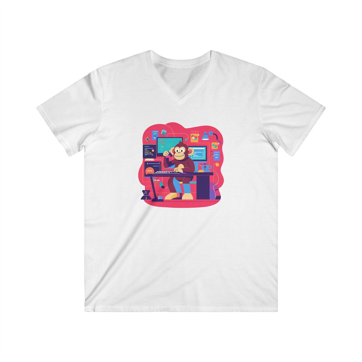 Men's Fitted V-Neck Short Sleeve Tee