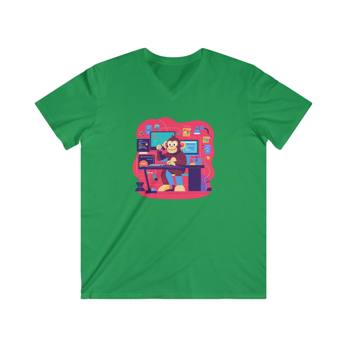 Men's Fitted V-Neck Short Sleeve Tee