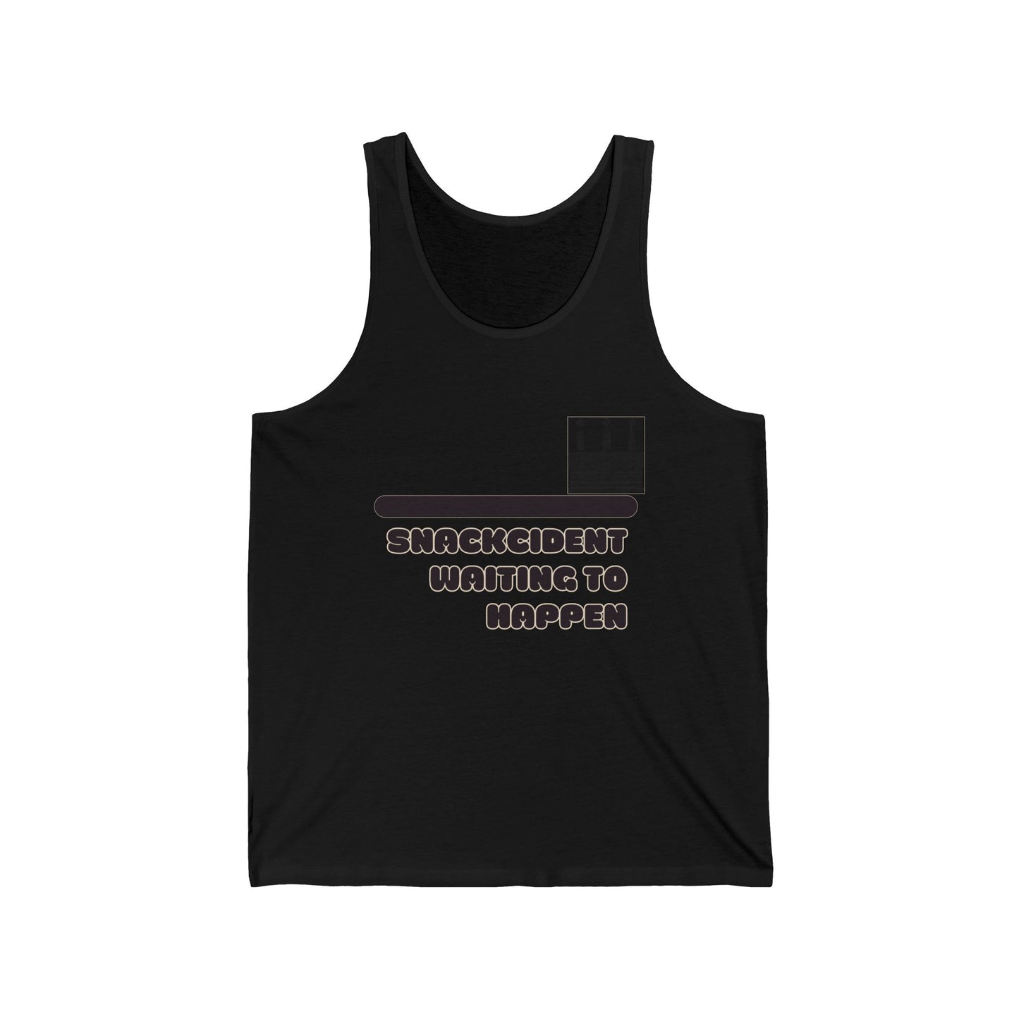 Shackcident Jersey Tank for Fun Celebrations, Unisex Birthday Gift, Party Attire, Casual Summer Wear, Unique Cake Design