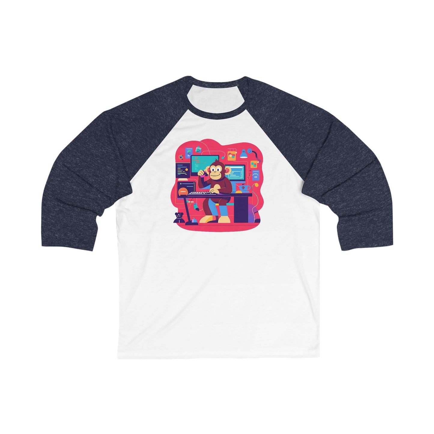 Unisex 3\4 Sleeve Baseball Tee