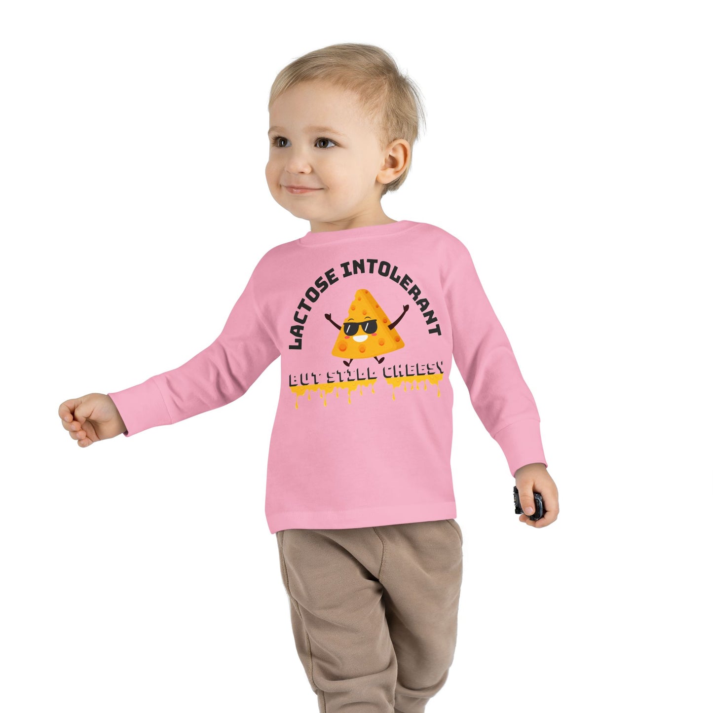 Cute Toddler Long Sleeve Tee - "Lactose Intolerant" Funny T-Shirt - Perfect Gift for Kids, Baby Showers, Birthday Parties, Everyday Wear
