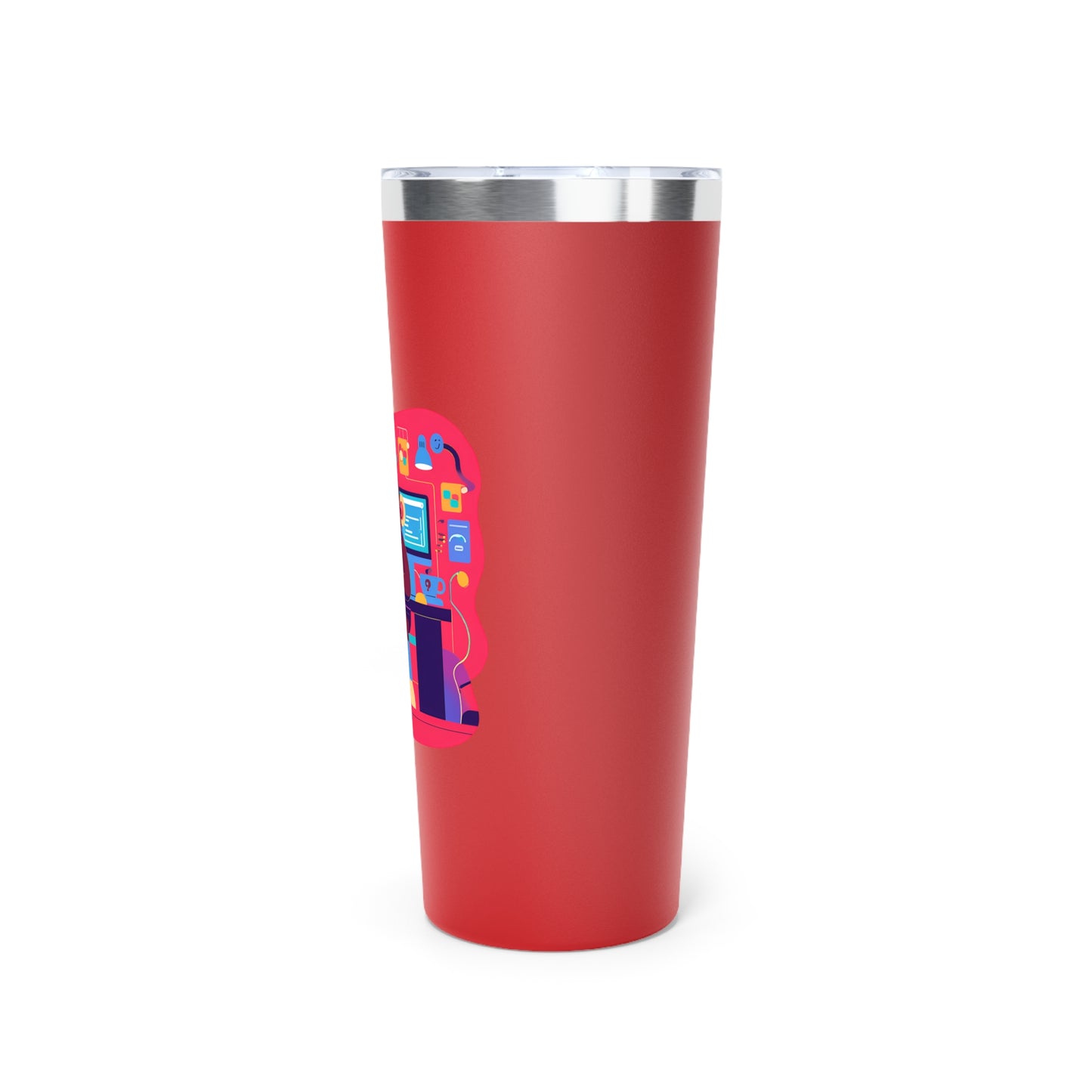Cute Monkey Gamer Tumbler, 22oz Copper Insulated Drinkware, Perfect for Work & Play, Birthday Gift, Travel Mug, Fun Desk Accessory