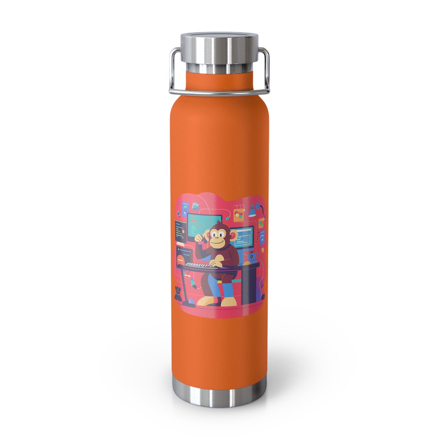 Playful Gamer Copper Vacuum Insulated Bottle | 22oz Water Bottle, Cute Gift for Gamers, Eco-Friendly Travel Flask, Sports Bottle, Fun Decor