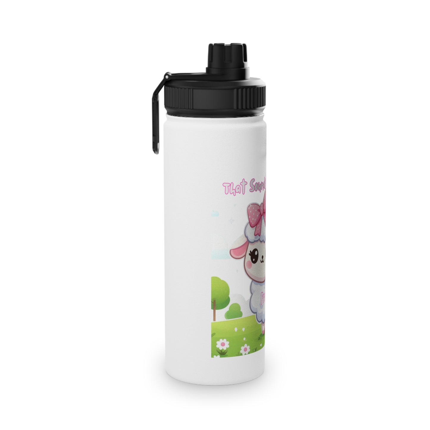 Cute Sheep Water Bottle with Sports Lid – Perfect for Kids and Outdoor Activities