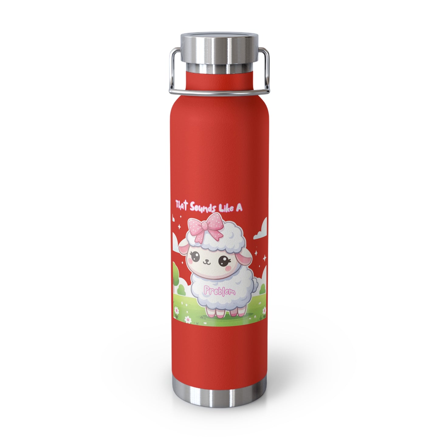 Cute Sheep Insulated Water Bottle - 22oz, Perfect Gift for Animal Lovers