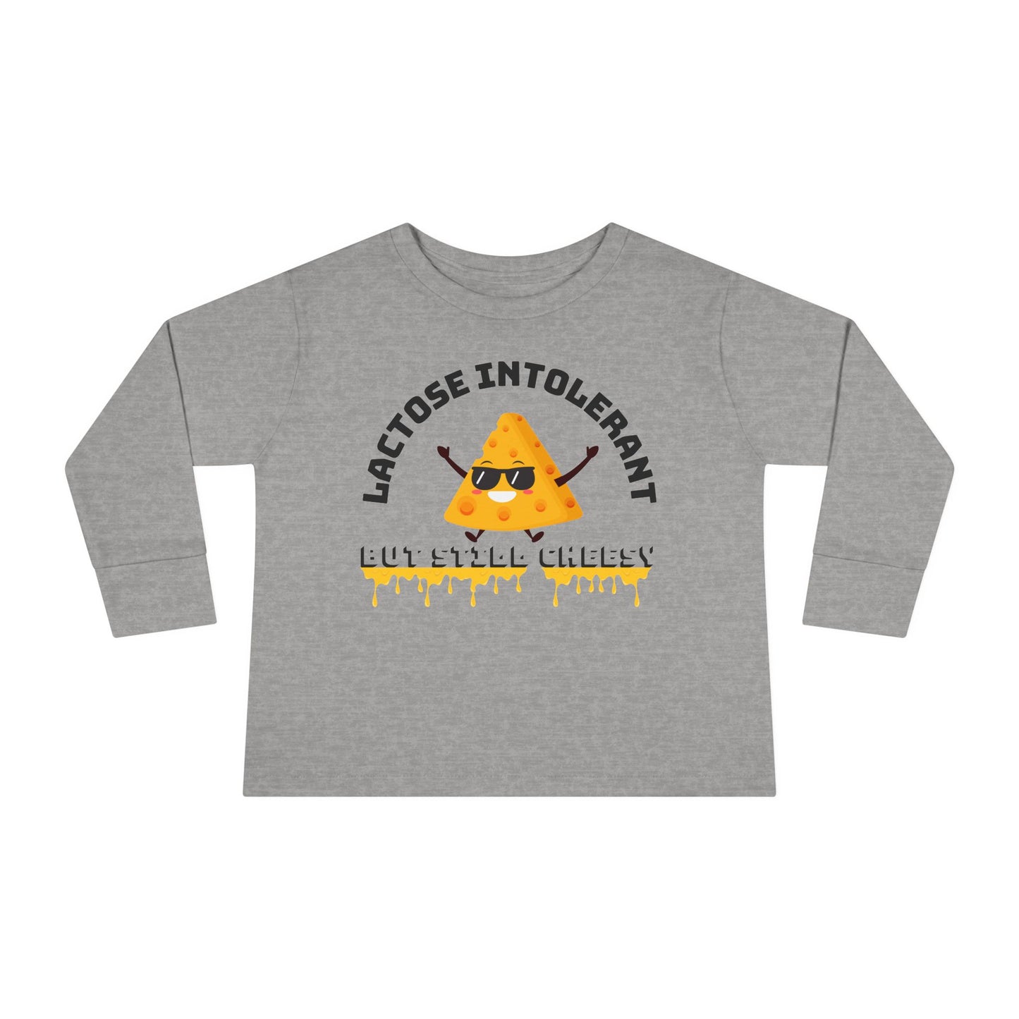 Cute Toddler Long Sleeve Tee - "Lactose Intolerant" Funny T-Shirt - Perfect Gift for Kids, Baby Showers, Birthday Parties, Everyday Wear