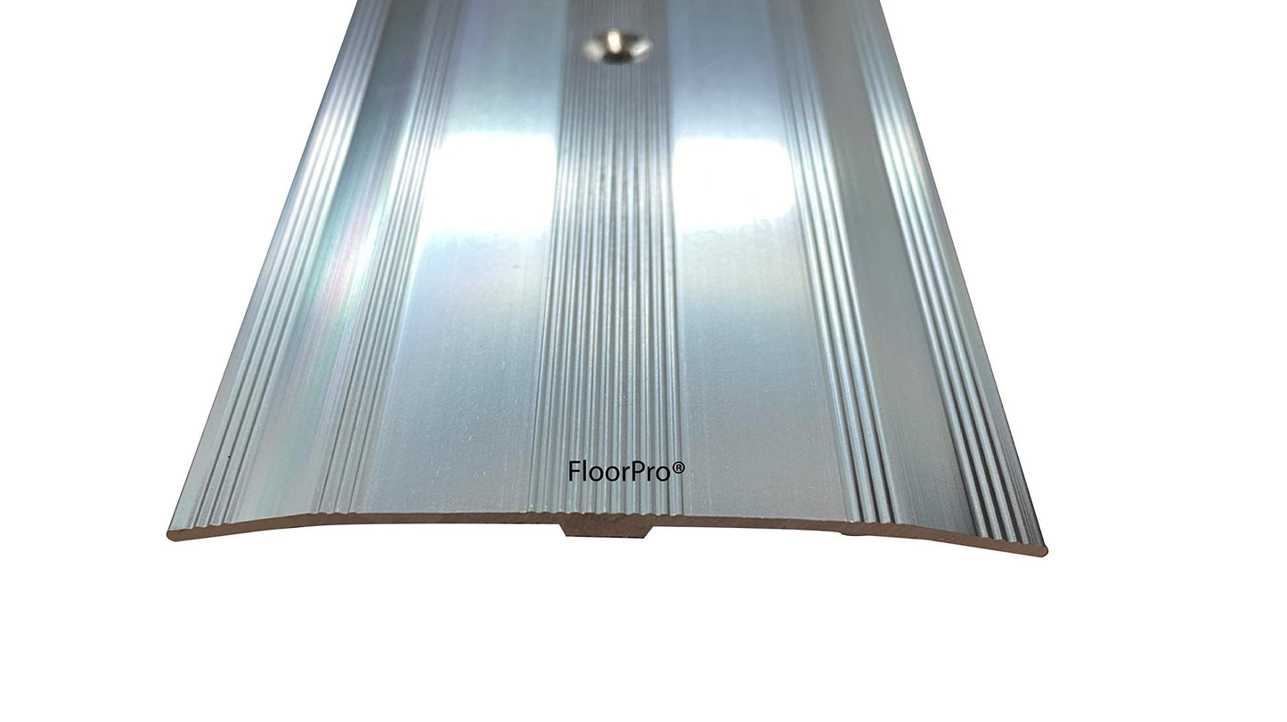 61mm Wide Carpet Metal Cover Trim Door Bar Threshold - Transition Threshold Strip - Metal Plate Covers Flooring Gaps - Grey Colour