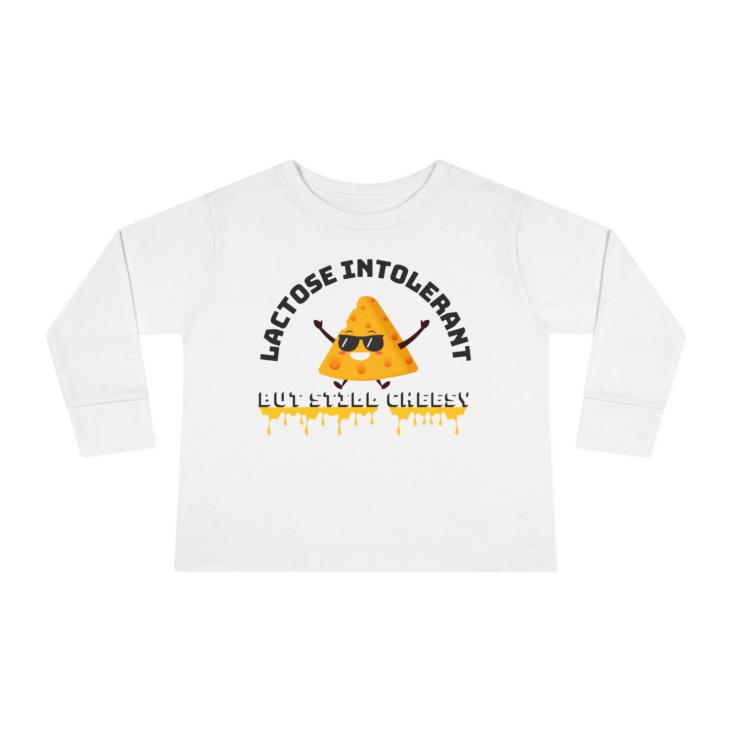 Cute Toddler Long Sleeve Tee - "Lactose Intolerant" Funny T-Shirt - Perfect Gift for Kids, Baby Showers, Birthday Parties, Everyday Wear
