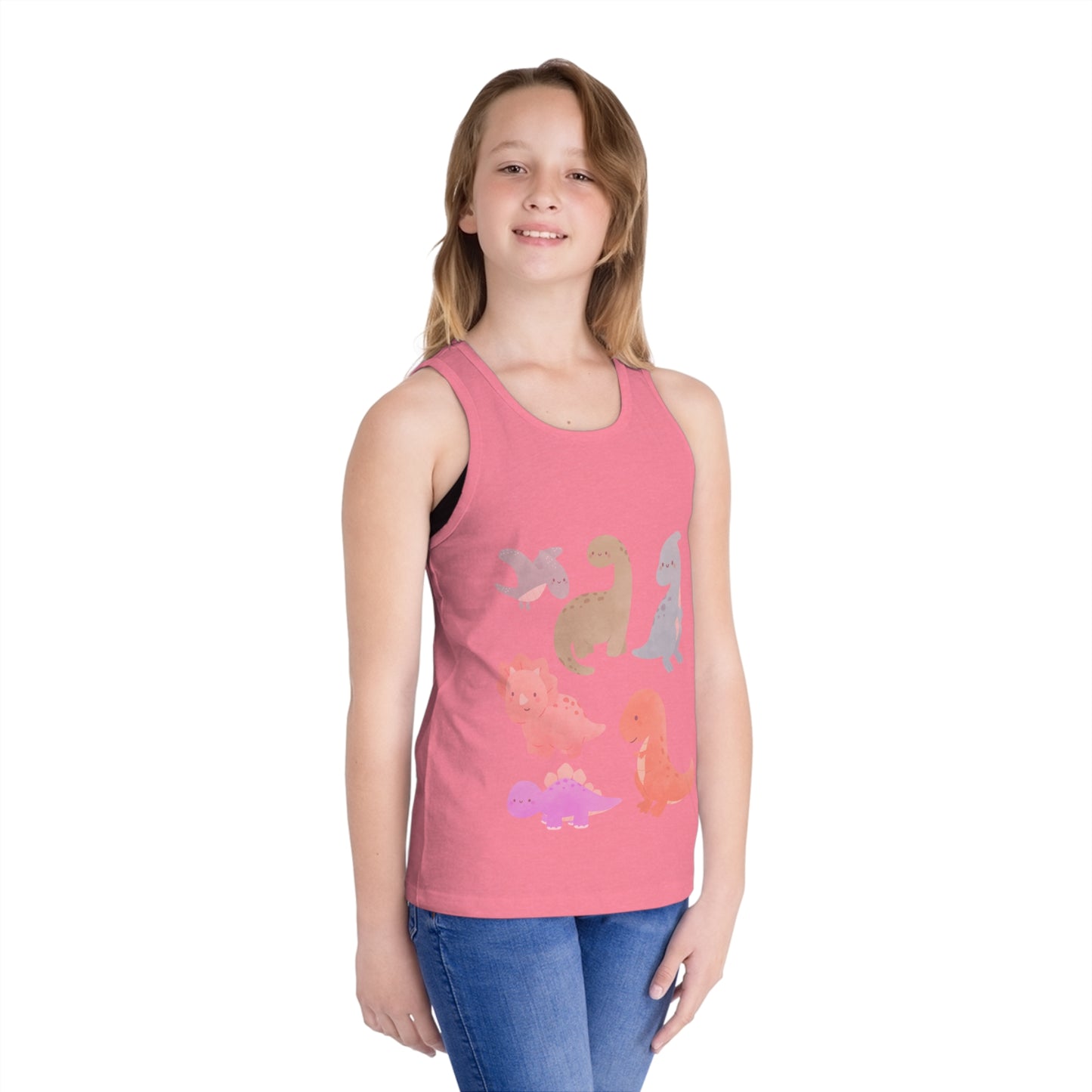 Dino Adventure Kid's Tank Top, Cute Dino Shirt for Boys & Girls, Summer Playwear, Birthday Gift, Dino Lovers Tee