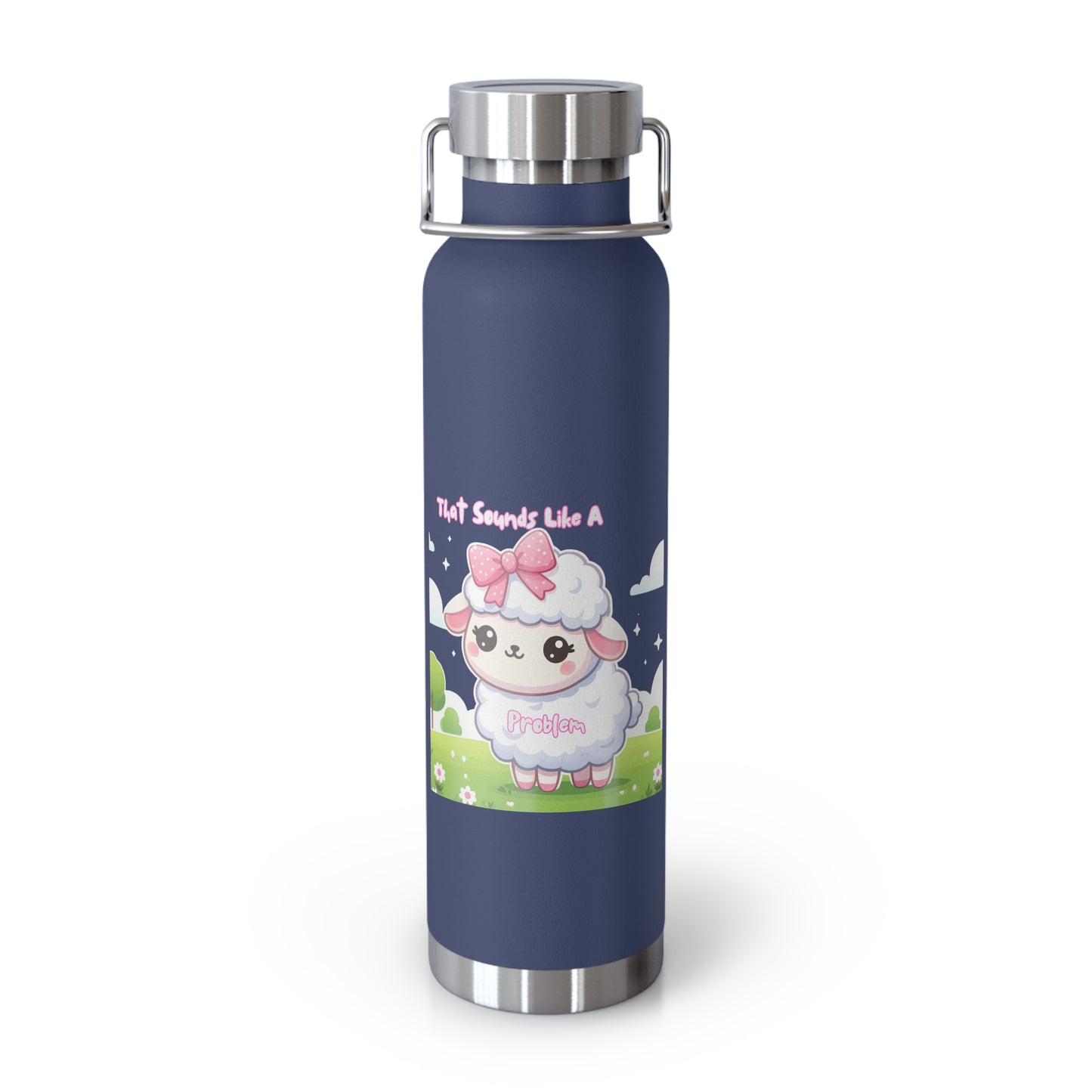 Cute Sheep Insulated Water Bottle - 22oz, Perfect Gift for Animal Lovers