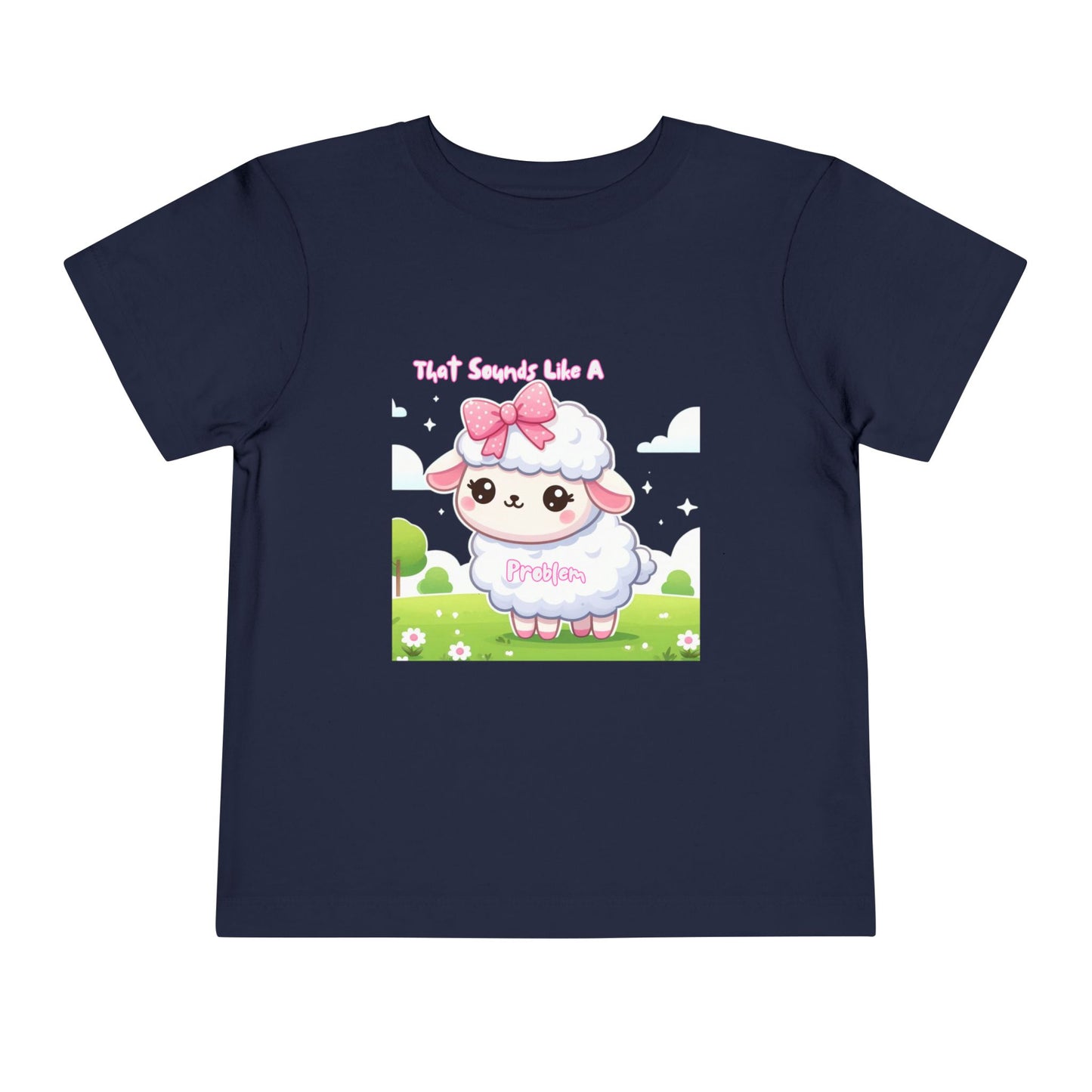 Cute Toddler Short Sleeve Tee - 'Tied Softly Like A Pretty Lamb' Design