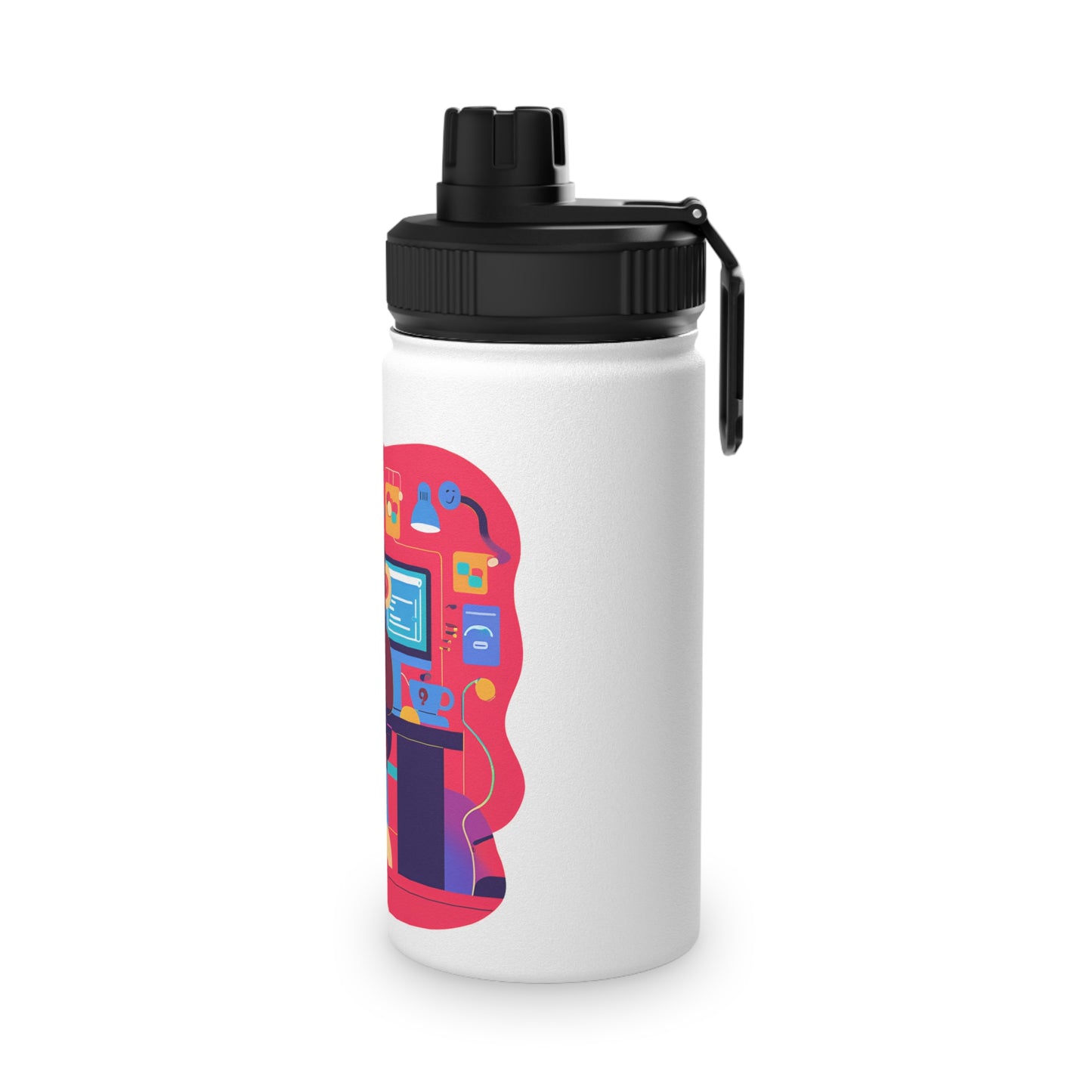 Playful Monkey Stainless Steel Water Bottle - Perfect for Kids, Sports, Eco-Friendly, Hydration On-the-Go, Fun Gift Idea