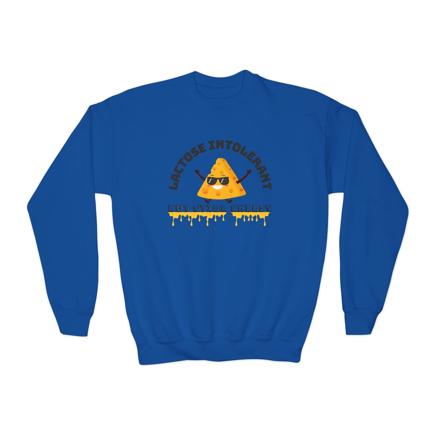 Fun Youth Crewneck Sweatshirt - "Lactose Intolerant" - Funny Gift for Kids, Allergy Awareness, Casual Wear, Birthday