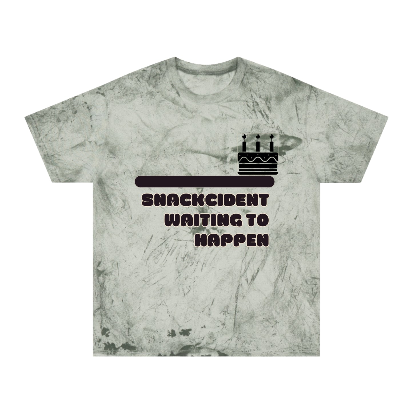 Colorful Humor T-Shirt, Funny Snackcident Shirt, Birthday Gift, Casual Wear, Quirky Apparel, Unisex Fashion
