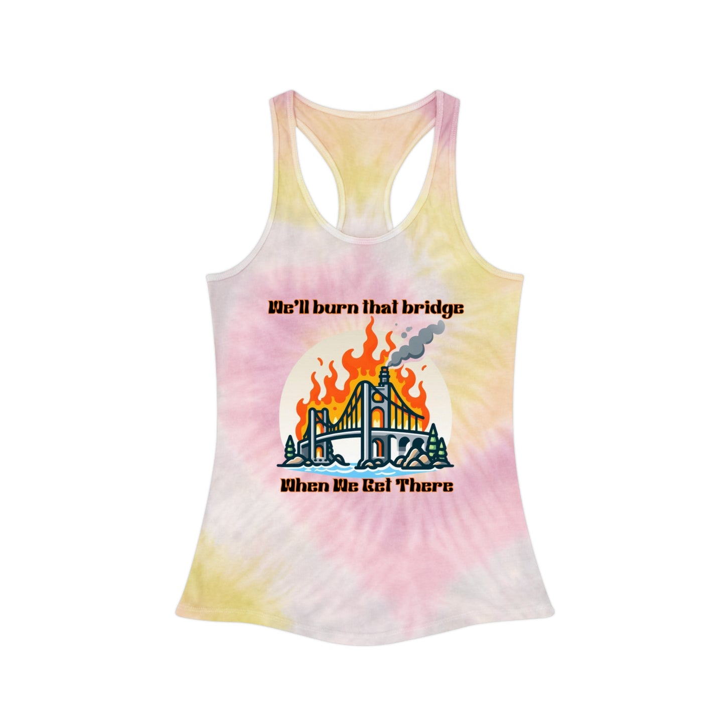 Tie Dye Racerback Tank Top, Trendy Summer Apparel, Motivational Workout Gear, Outdoor Festival Attire, Beach Day Essential, Unique Gift Idea