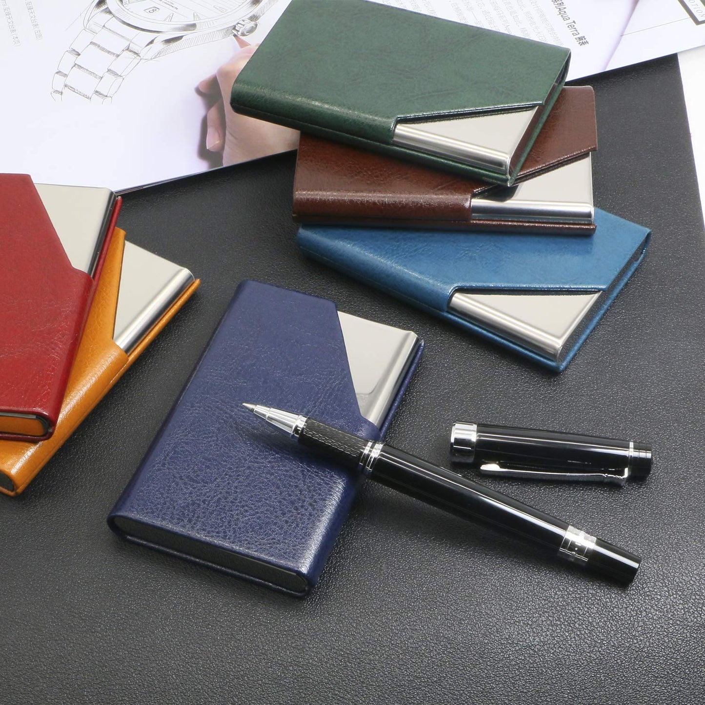 padike Business Name Card Holde Credit Card ID Case/Holder for Men & Women - Keep Your Business Cards Clean