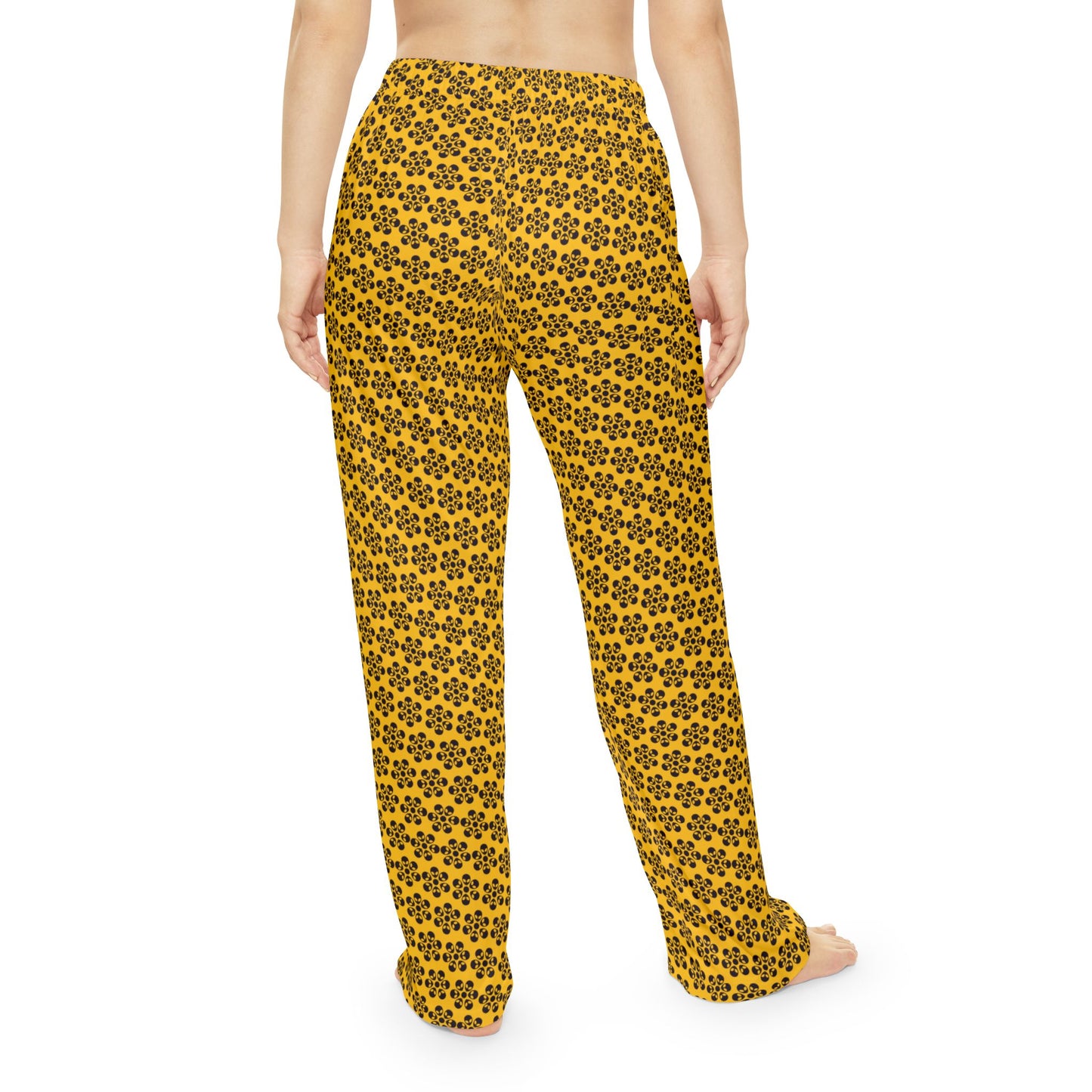 Alien Floral Pajama Bottoms - Yellow