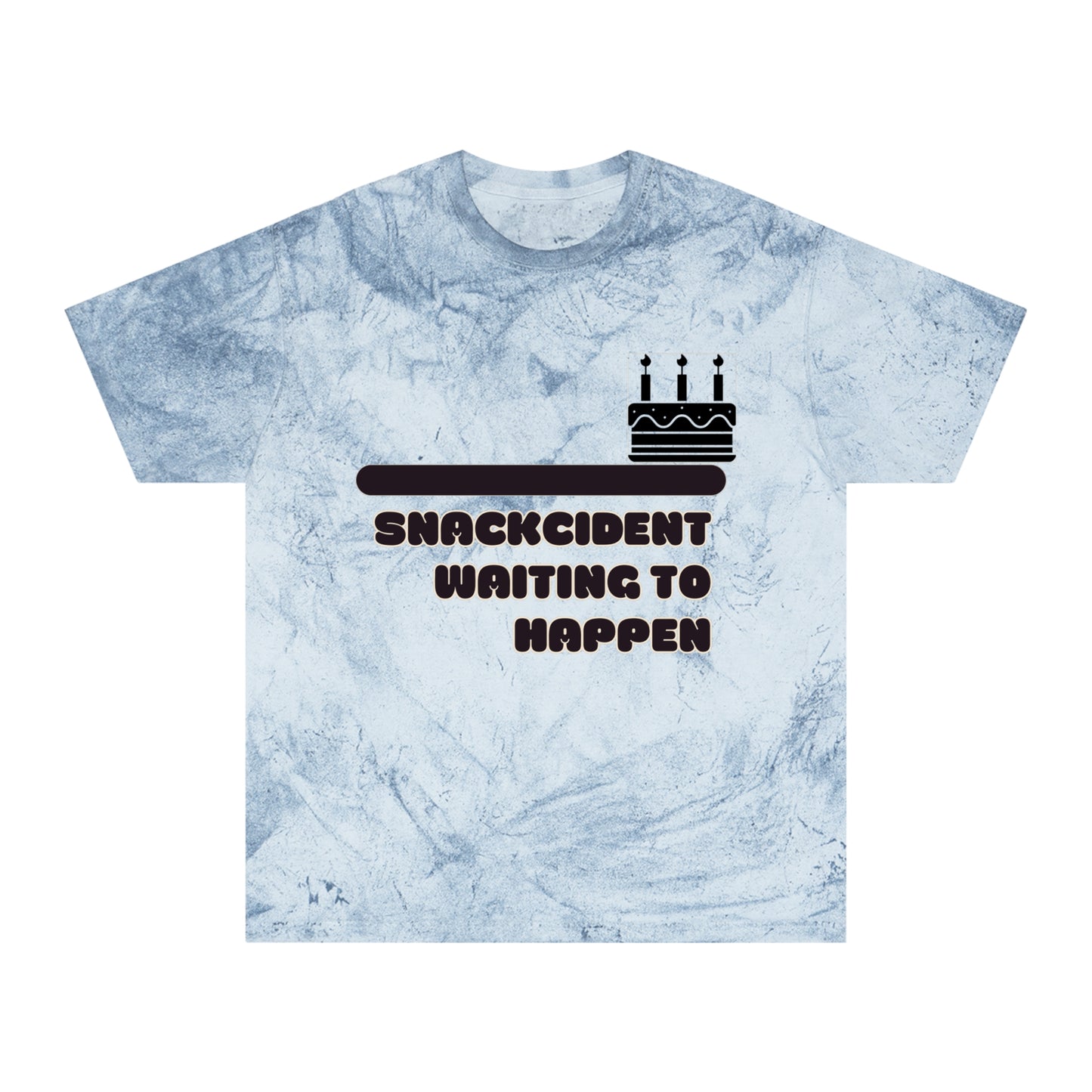 Colorful Humor T-Shirt, Funny Snackcident Shirt, Birthday Gift, Casual Wear, Quirky Apparel, Unisex Fashion