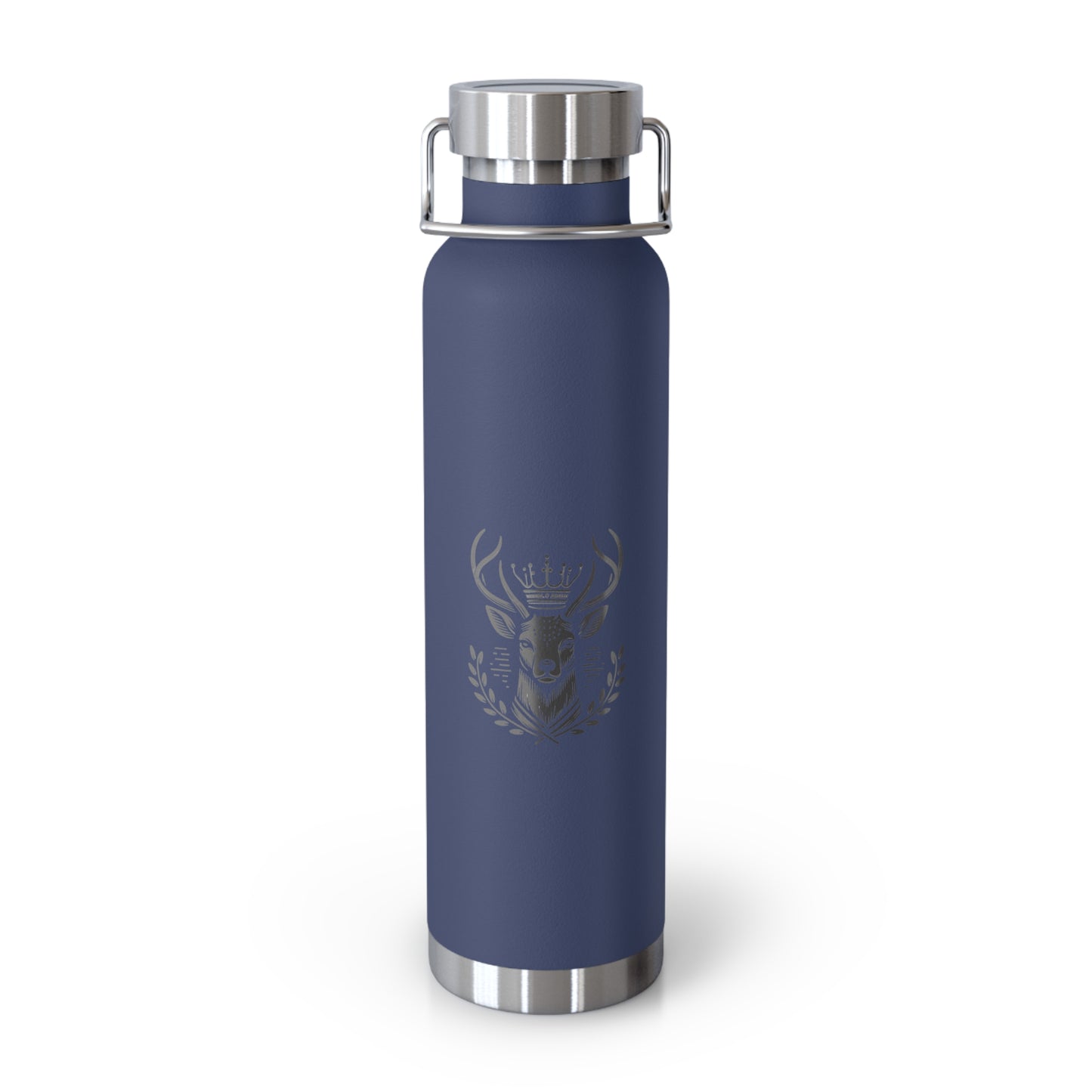Stylish Copper Insulated Water Bottle - 22oz with Engraved Deer Design - Oh Deer Lord