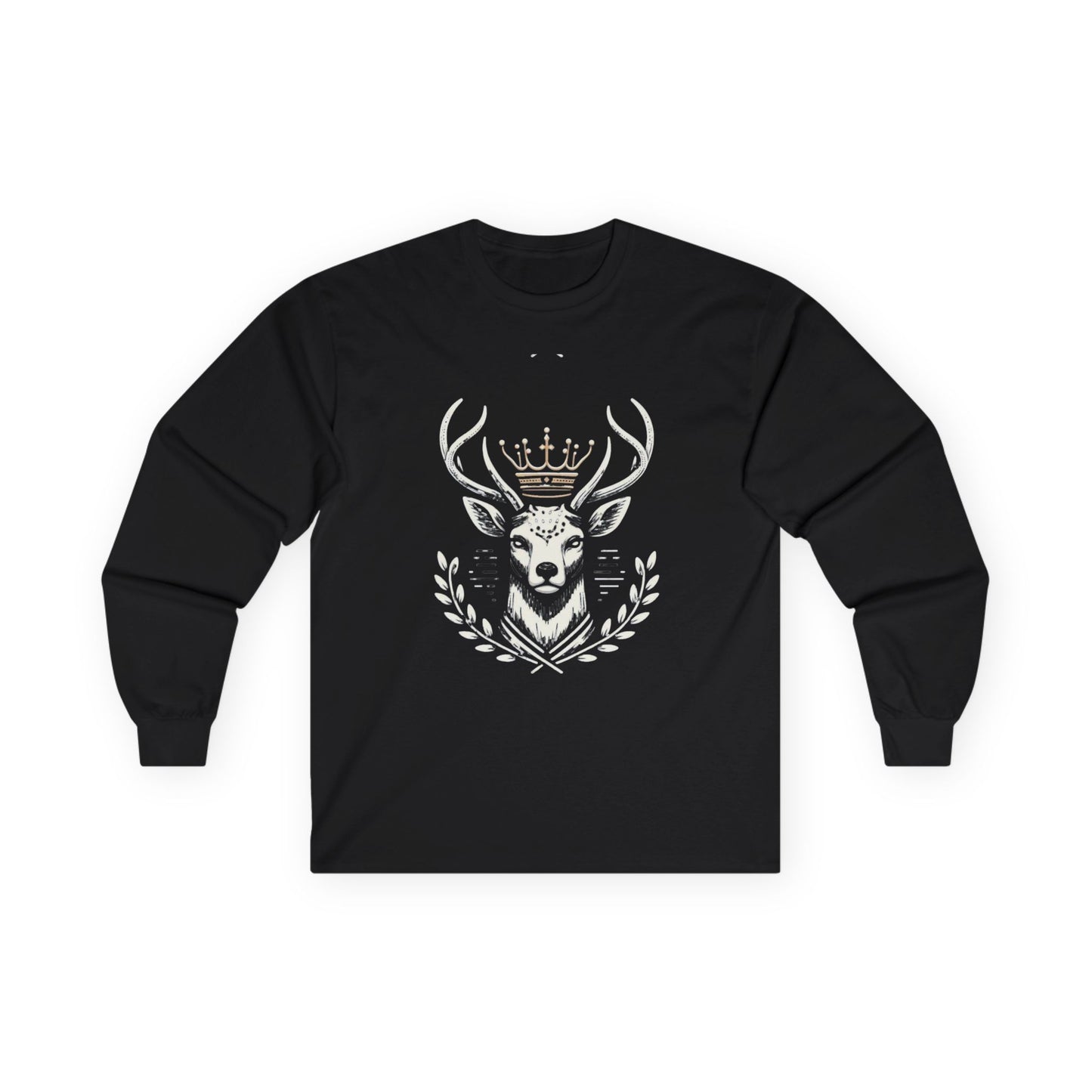 Crowned Deer Long Sleeve Tee | Unisex Ultra Cotton | Nature Inspired Apparel - Oh Deer Lord