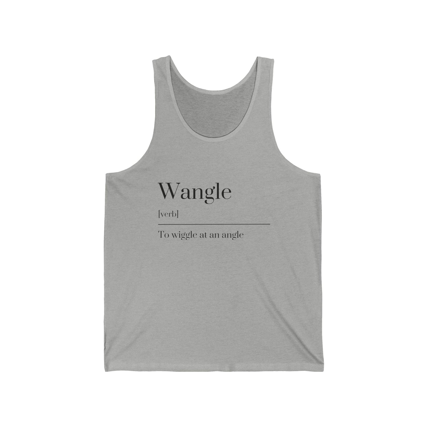 Wangle Unisex Jersey Tank - Fun Casual Wear, Perfect for Summer, Unique Gift, Fitness, Everyday Relaxation