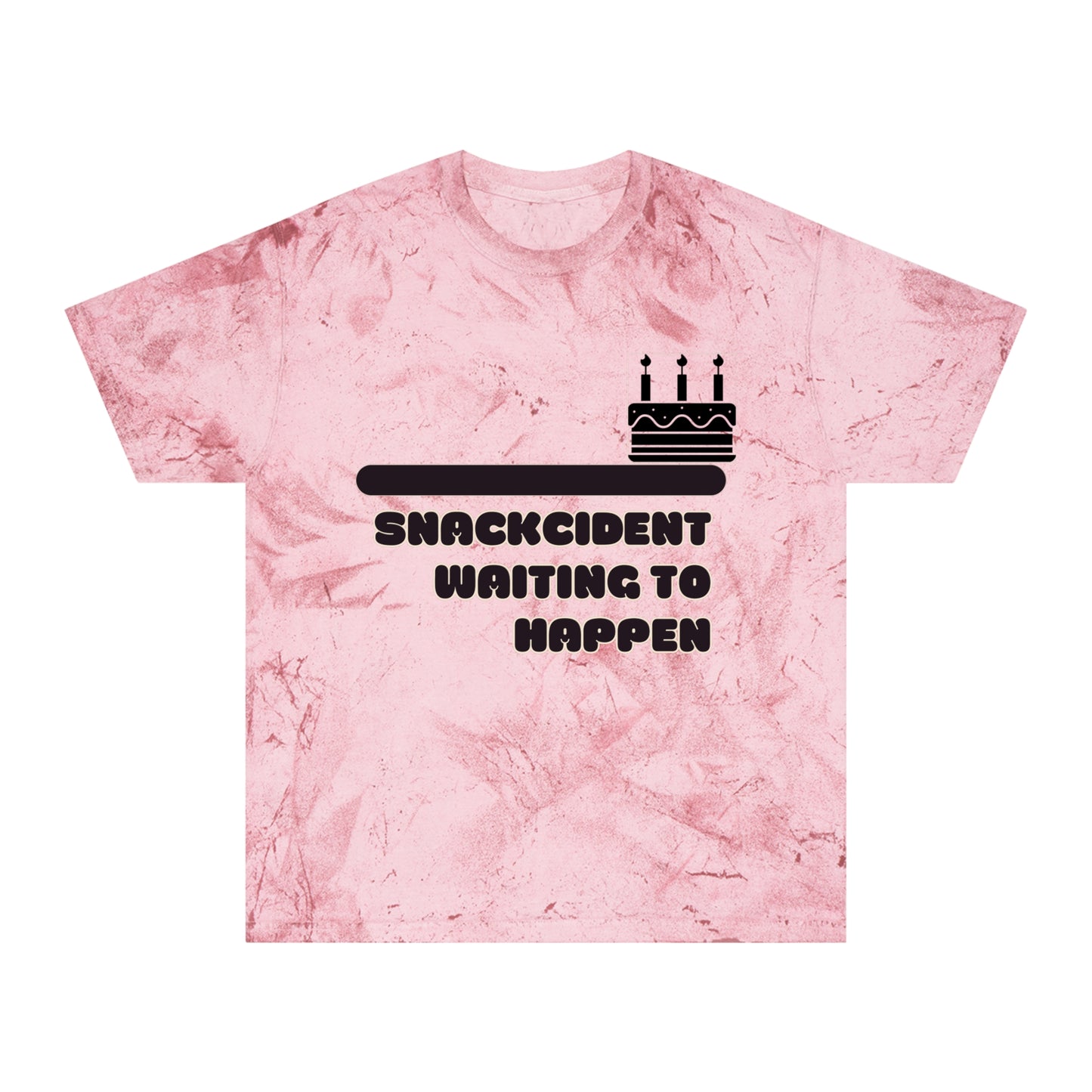 Colorful Humor T-Shirt, Funny Snackcident Shirt, Birthday Gift, Casual Wear, Quirky Apparel, Unisex Fashion