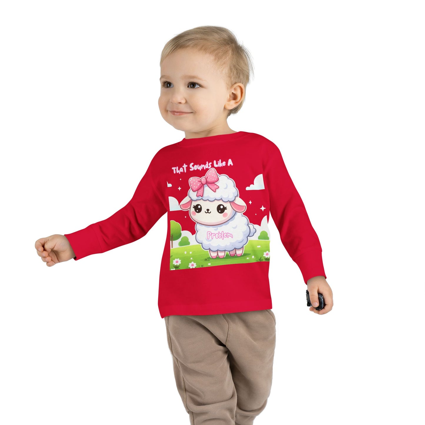Cute Toddler Long Sleeve Tee - "That Sounds Like A Party" Design