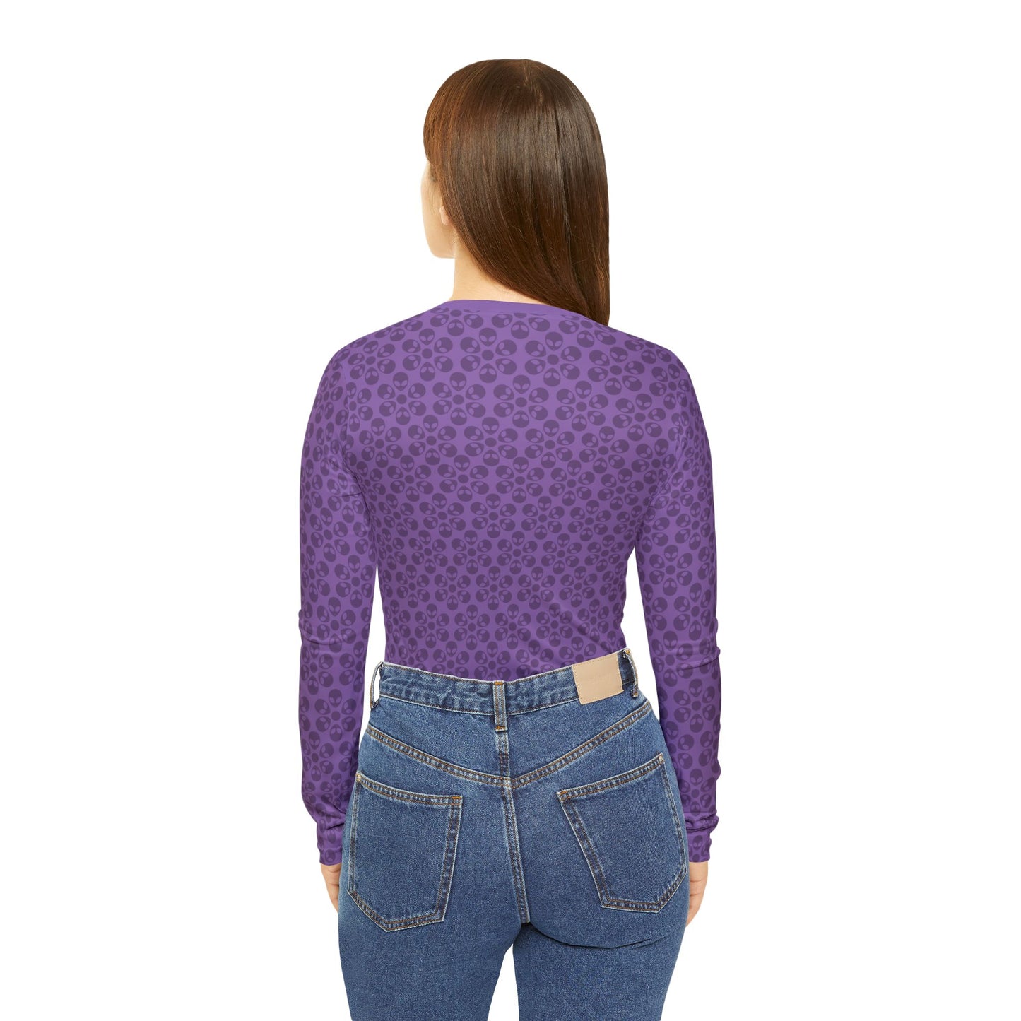 Chic Floral VNeck Shirt Stylish Womens Top Perfect for Everyday Wear Casual Gatherings Spring Outings Mother’s Day Gift Alien Flowers Light Purple