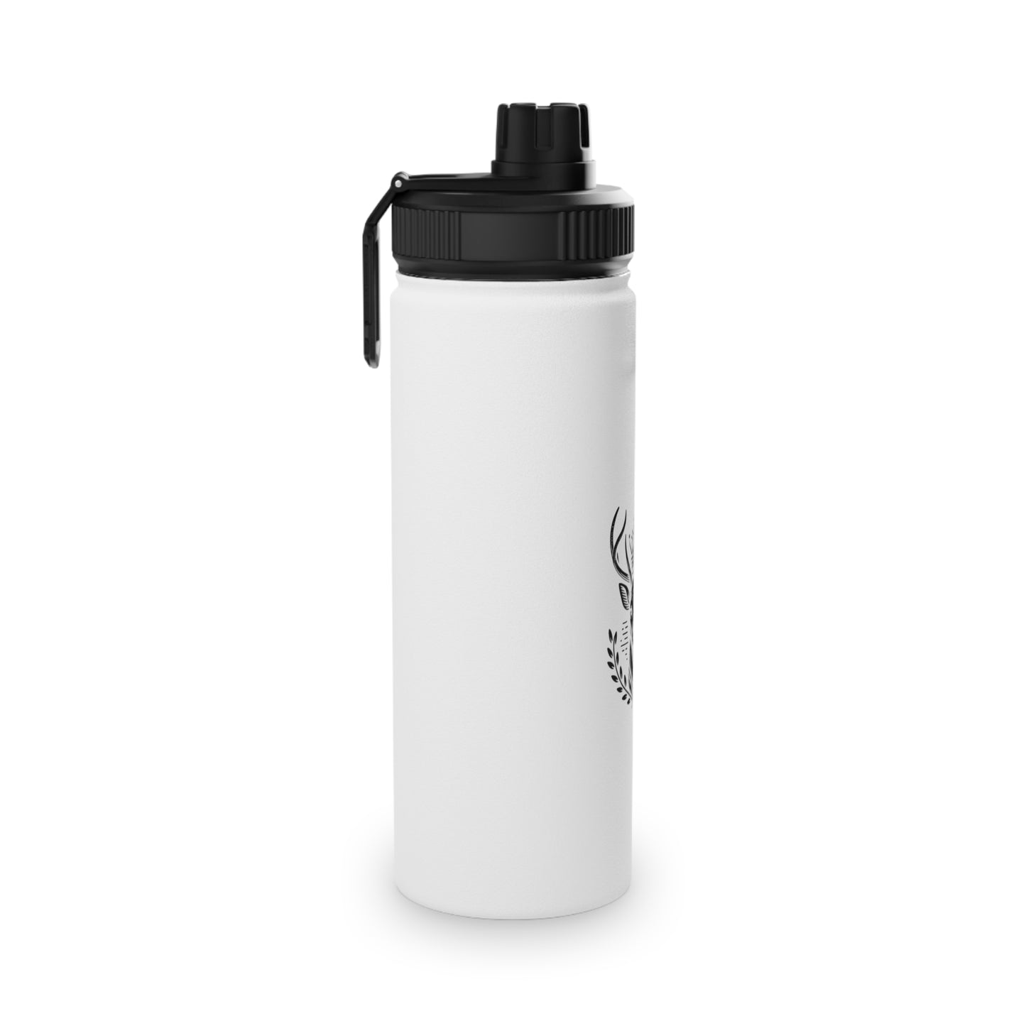 Eco-Friendly Stainless Steel Water Bottle with Sports Lid - Deer Design - Oh Deer Lord