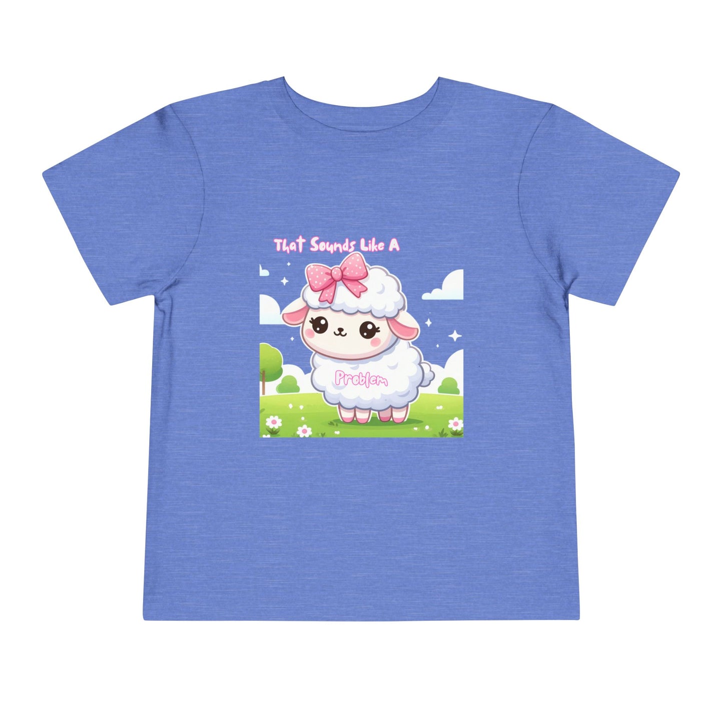 Cute Toddler Short Sleeve Tee - 'Tied Softly Like A Pretty Lamb' Design