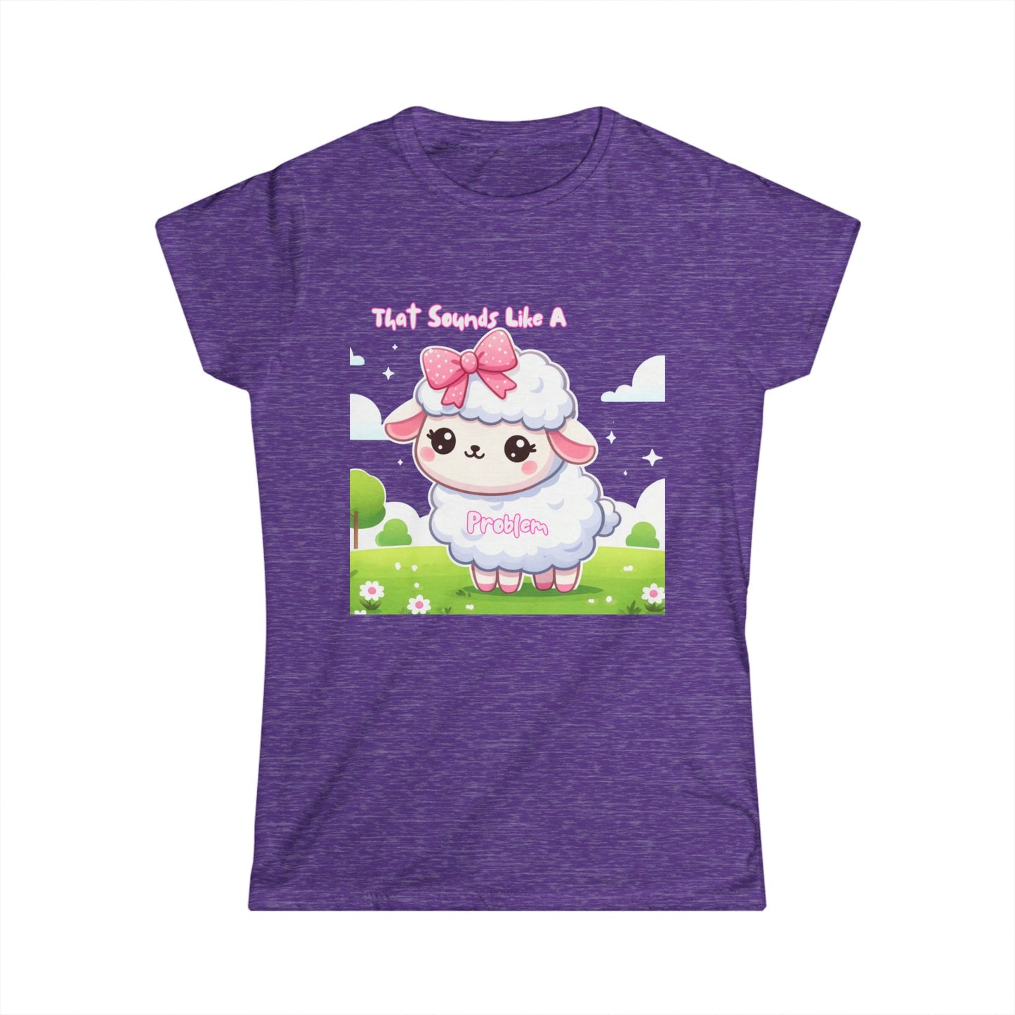 Cute Sheep Women's Softstyle Tee - Perfect for Animal Lovers and Casual Wear