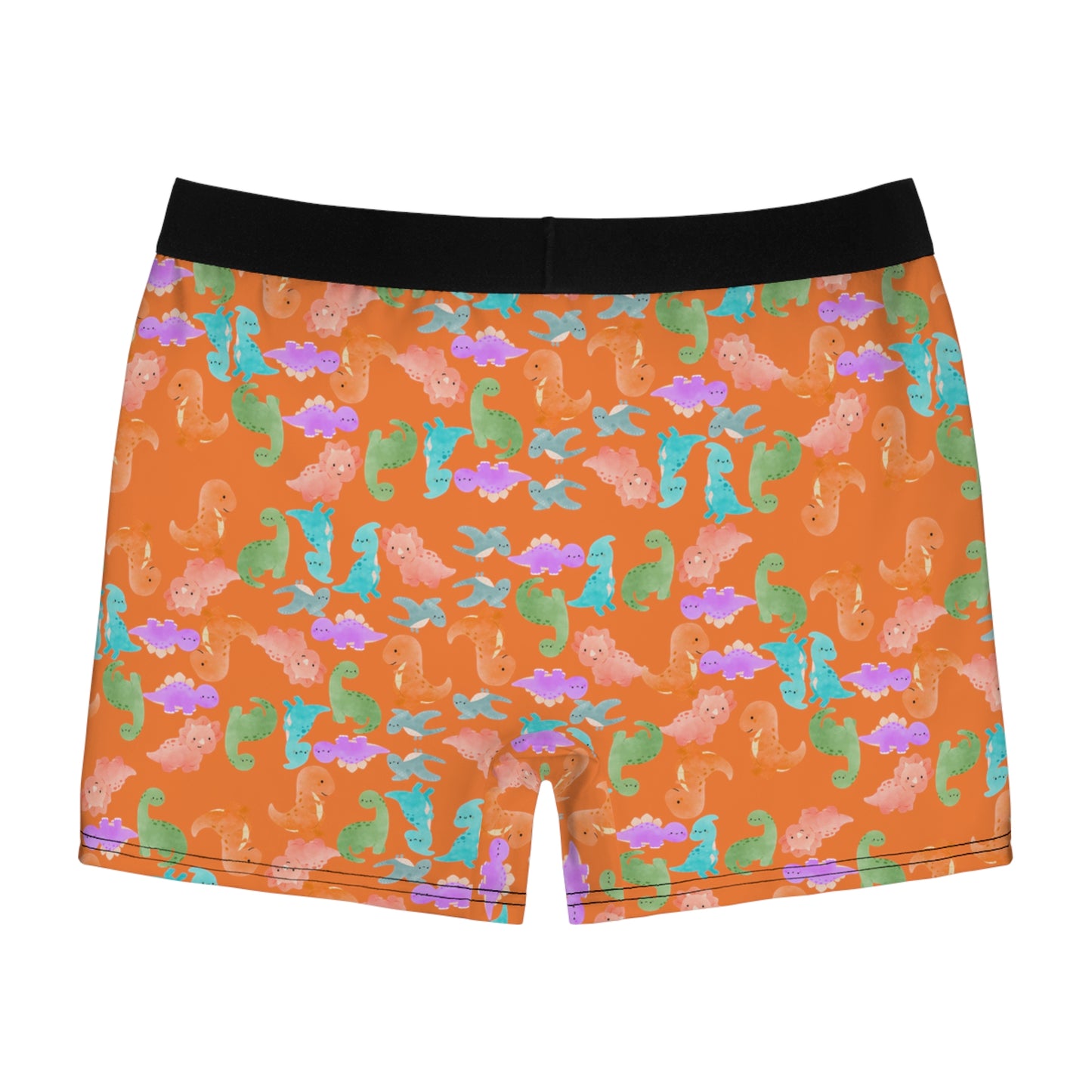 Playful Dino Print Mens Boxer Briefs Fun Underwear Colorful AOP Briefs Gift for Him Beach Vibe Loungewear Rainbow Dinos Crusta