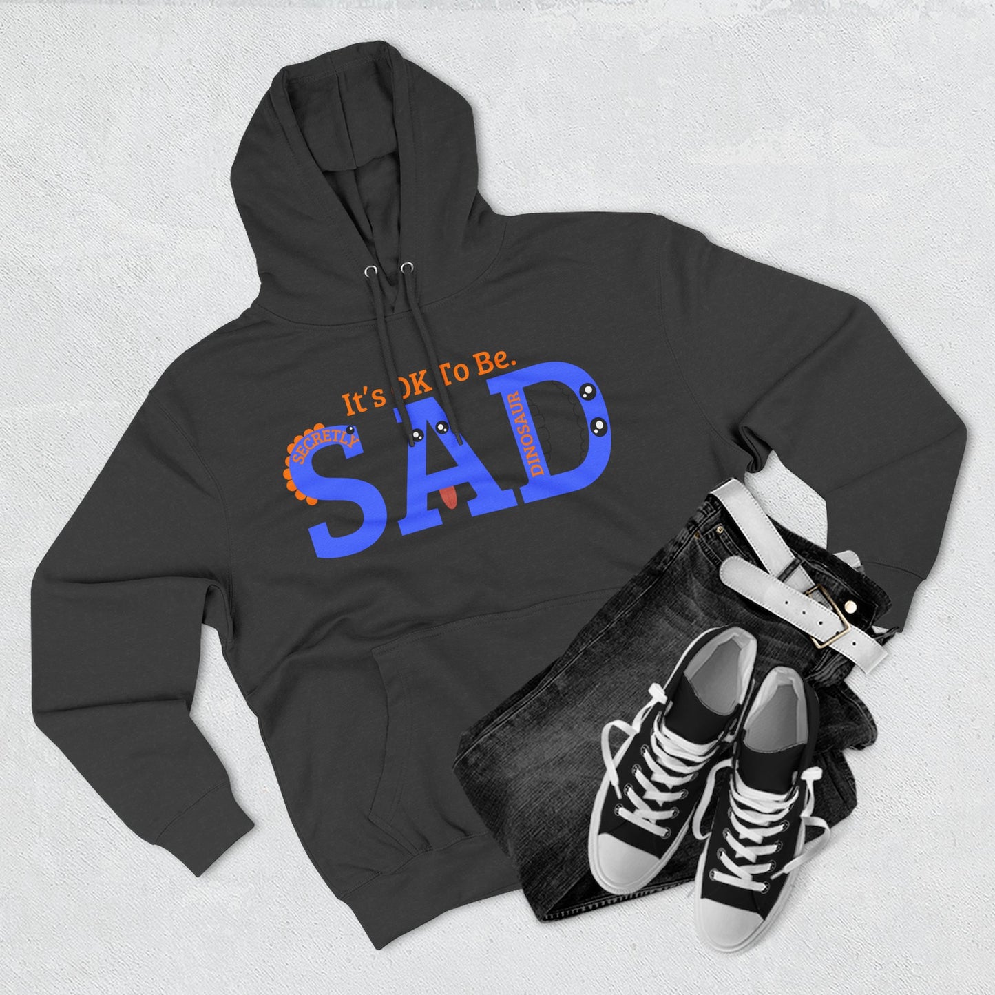 SAD Three-Panel Fleece Hoodie