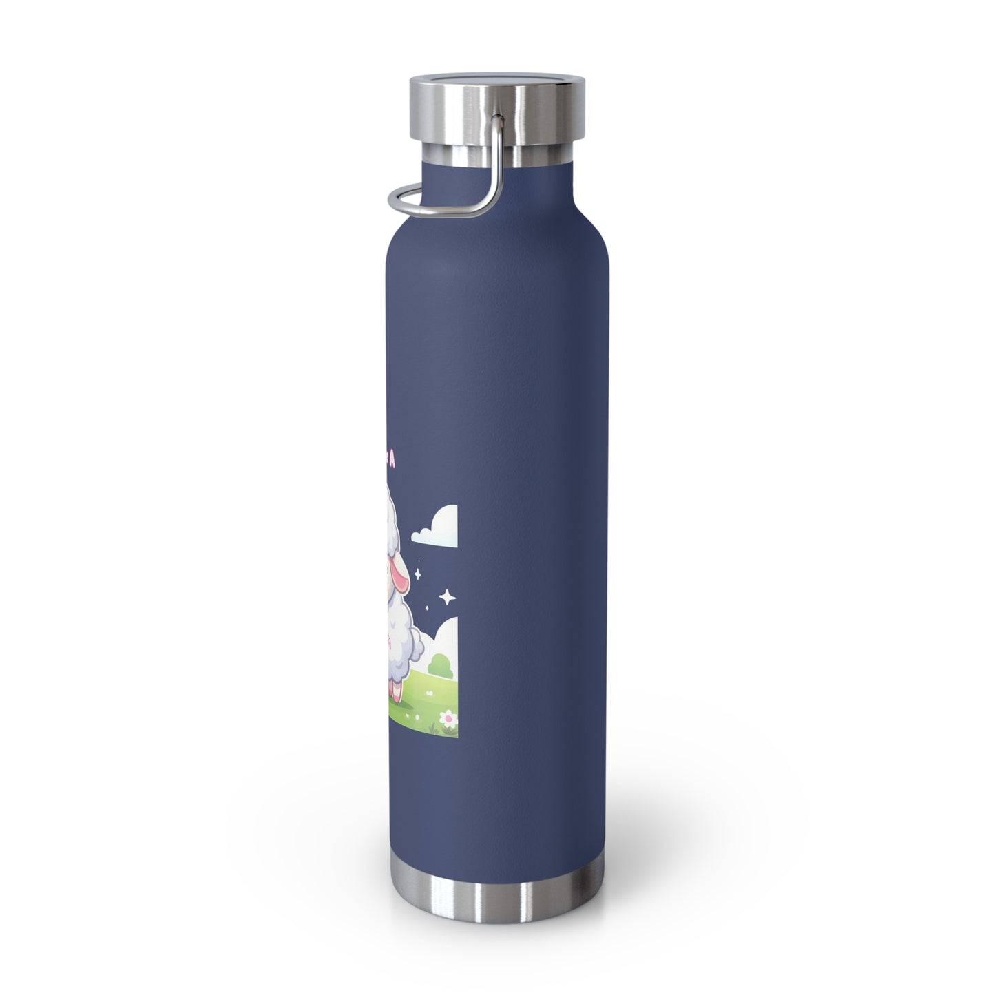 Cute Sheep Insulated Water Bottle - 22oz, Perfect Gift for Animal Lovers
