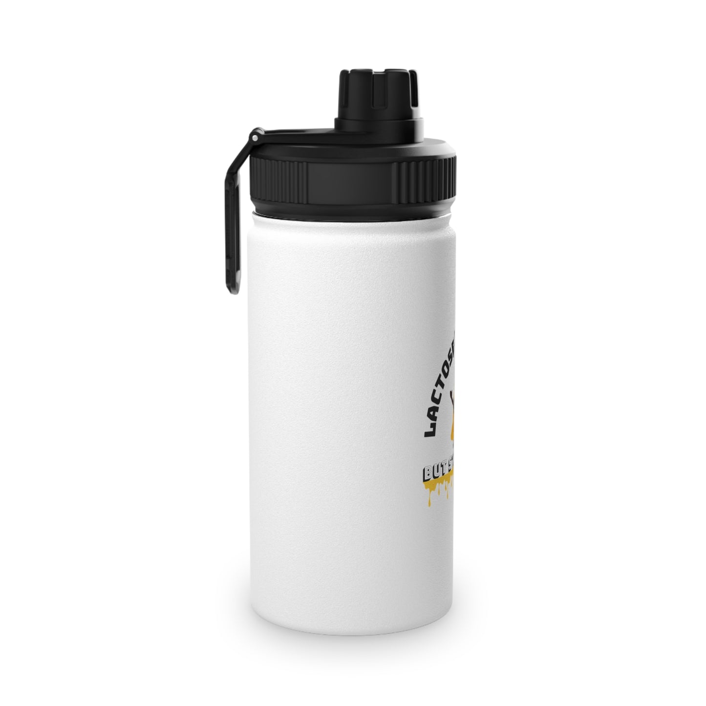 Lactose Intolerant Water Bottle, Funny Fitness Gear, Workout Hydro Flask, Gift for Lactose Lovers, Sports Bottle for Gym