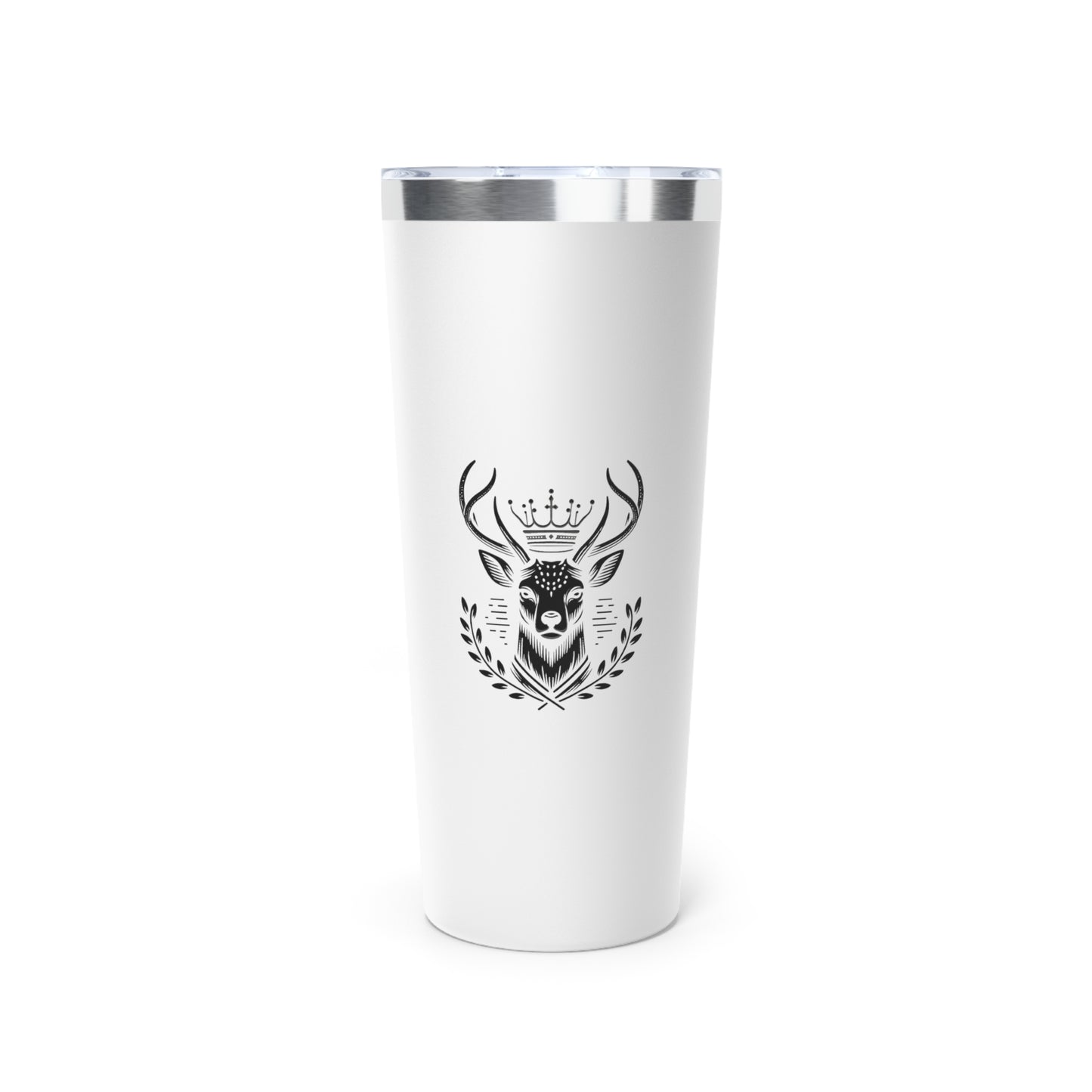 Stainless Steel Tumbler - Regal Deer Design, 22oz - Perfect for Gifts and Outdoor Adventures - Oh Deer Lord
