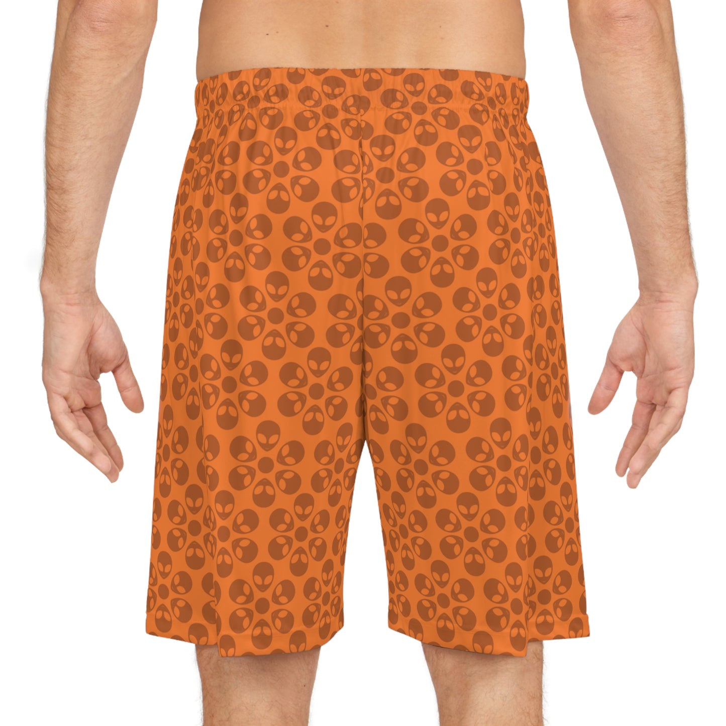 Trendy Skull Pattern Basketball Shorts Summer Activewear Sports Apparel Casual Wear Beach Shorts Gift for Basketball Lovers Alien Flowers Crusta