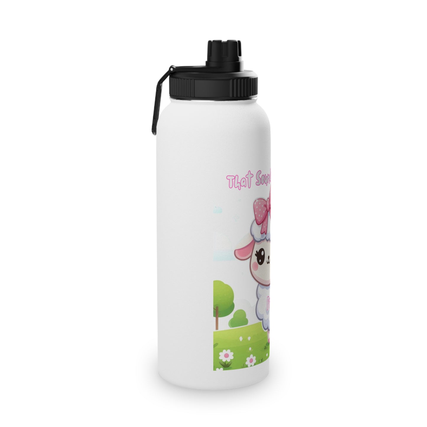 Cute Sheep Water Bottle with Sports Lid – Perfect for Kids and Outdoor Activities
