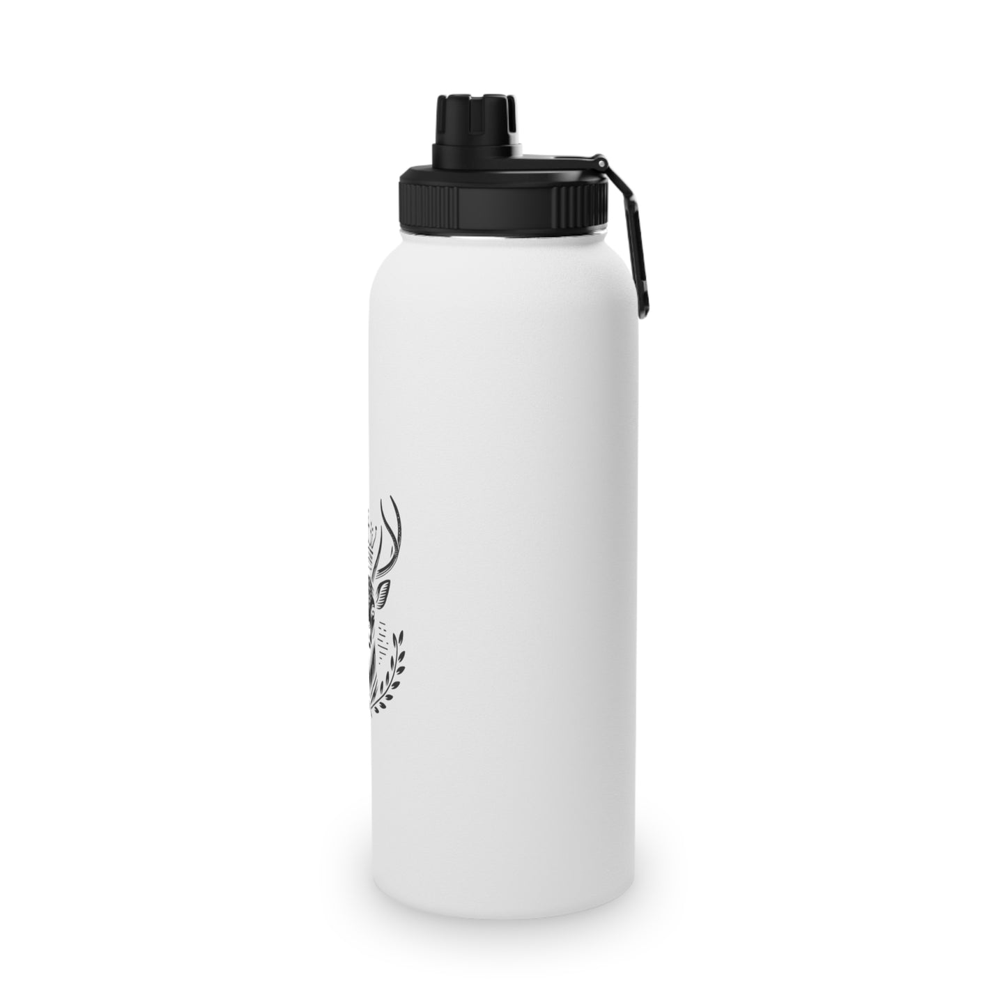 Eco-Friendly Stainless Steel Water Bottle with Sports Lid - Deer Design - Oh Deer Lord