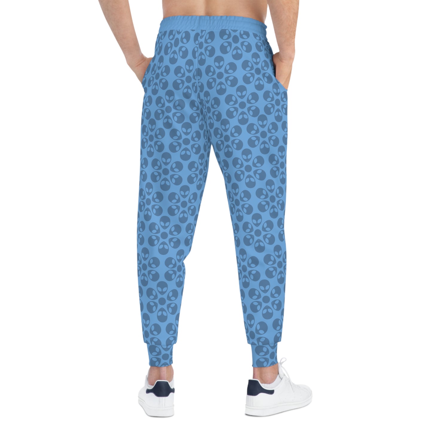 Stylish Floral Athletic Joggers Trendy Joggers Comfortable Workout Pants Casual Loungewear Gifts for Fitness Lovers Alien Flowers Light Blue